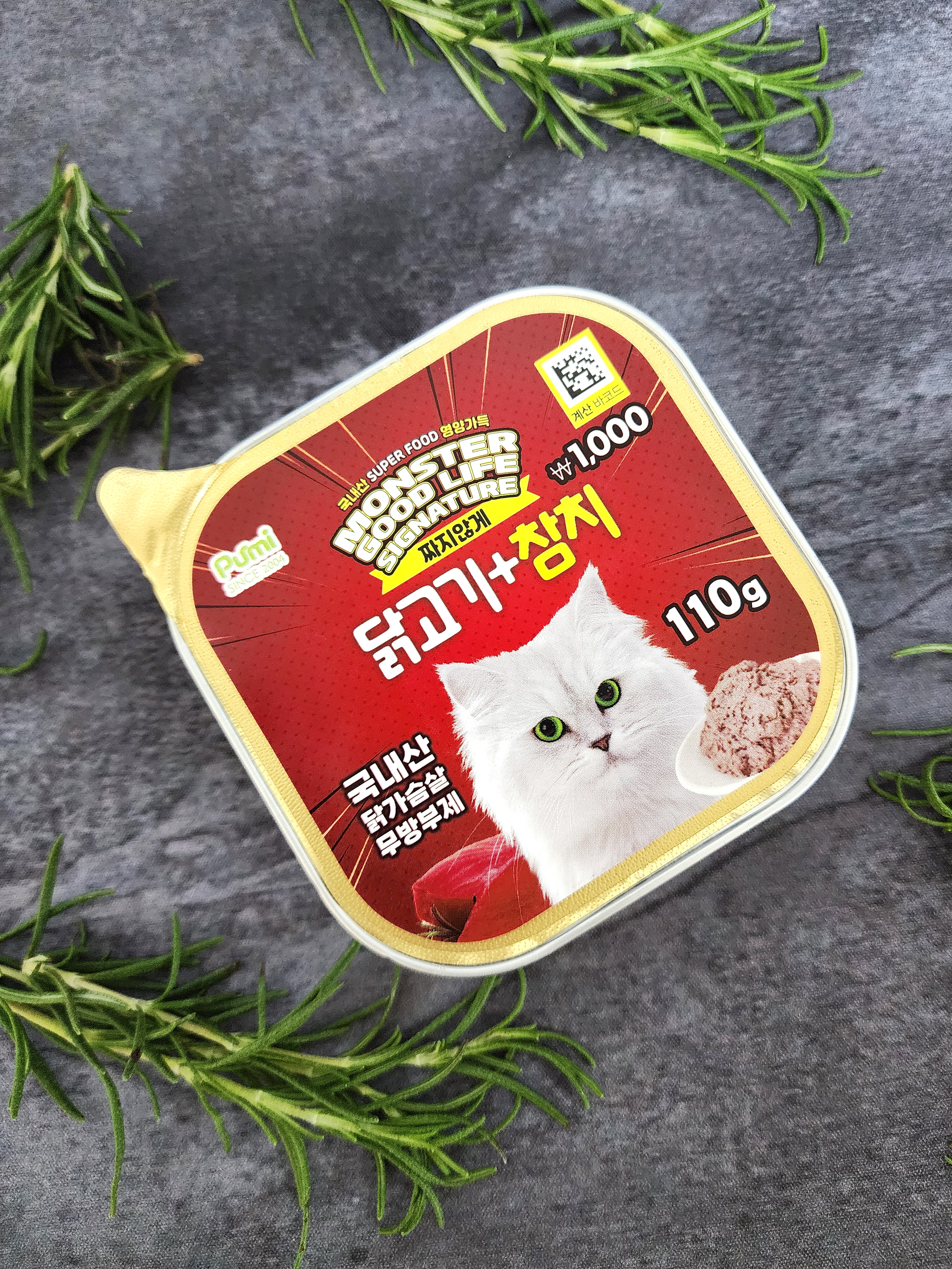 [펫] 몬스터 굿 라이프 시그니쳐 반려묘용 주식캔 110 g 닭고기＆참치