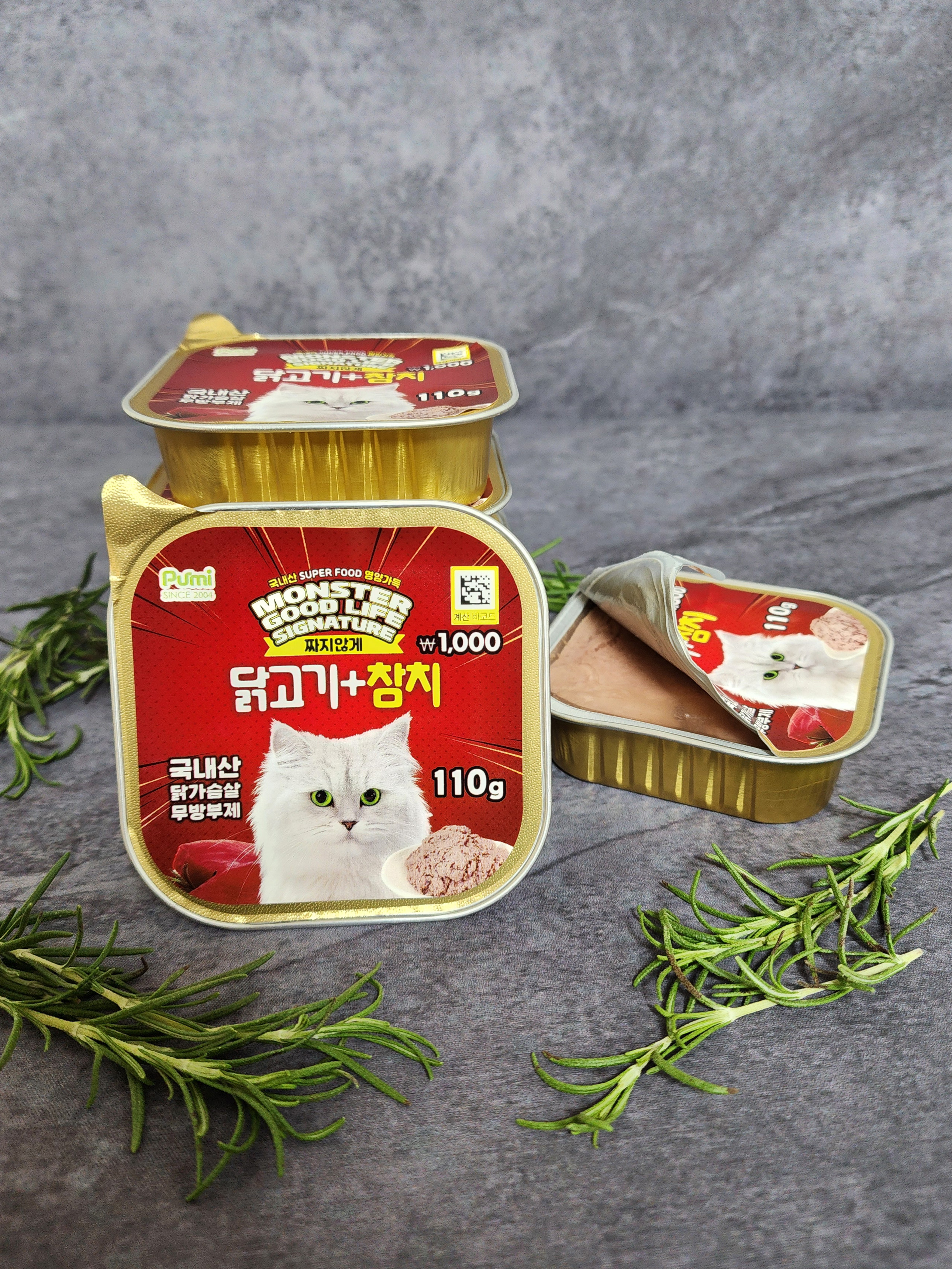 [펫] 몬스터 굿 라이프 시그니쳐 반려묘용 주식캔 110 g 닭고기＆참치