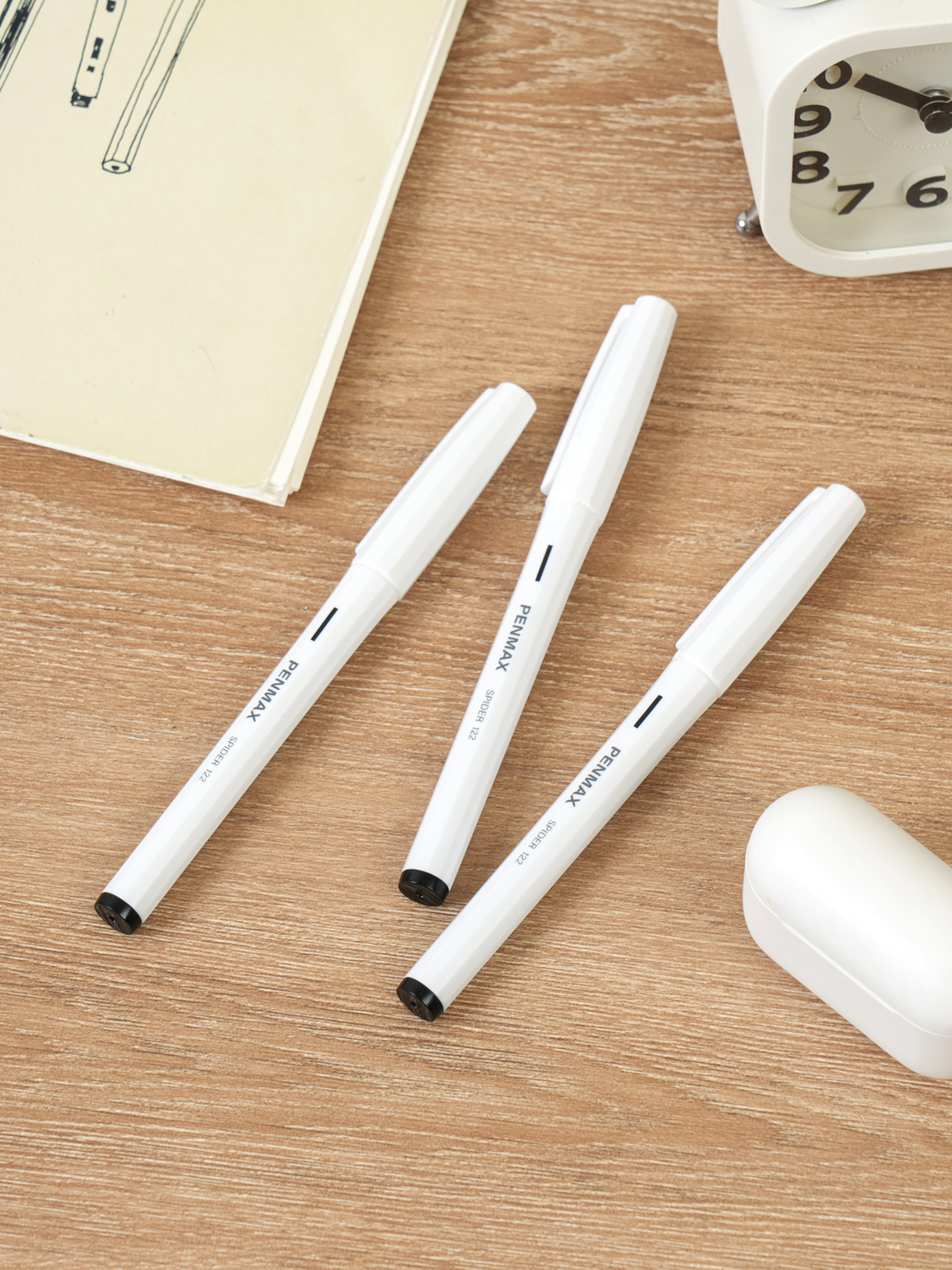 세필 수성펜 흑 0.38 mm 3개입
