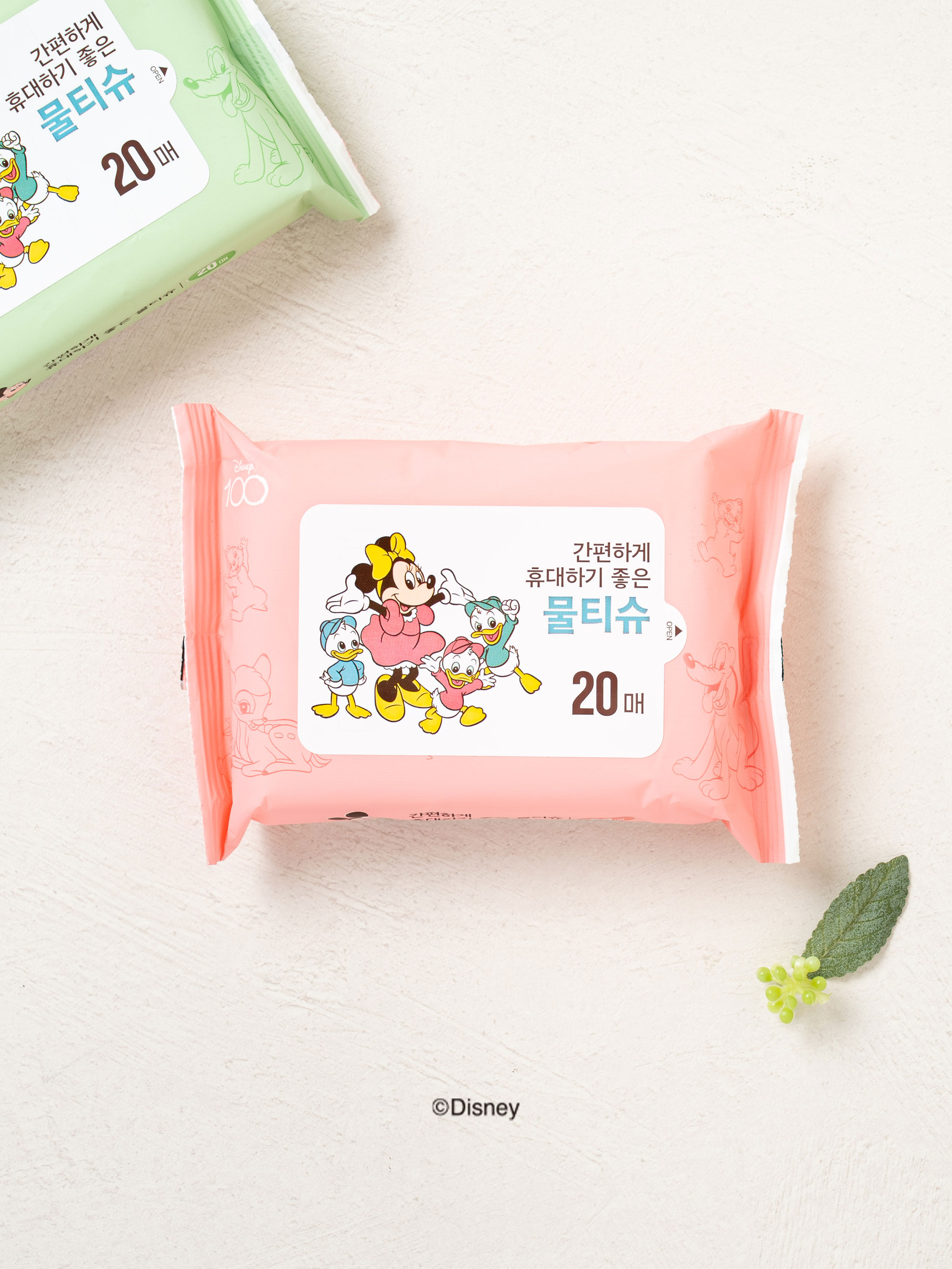 디즈니 100주년 휴대용 물티슈 20매입