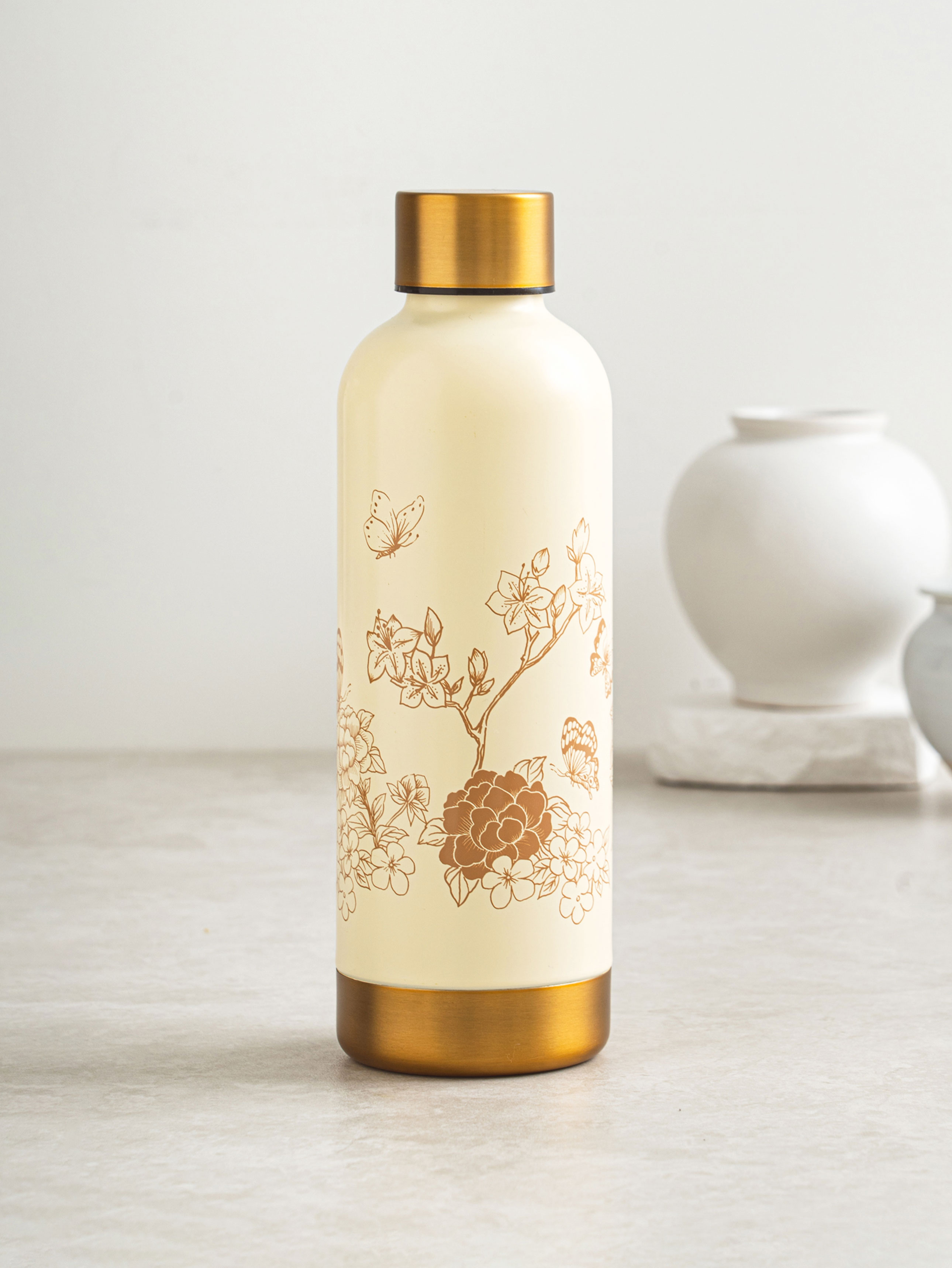 한글 민화 텀블러 500 ml 꽃