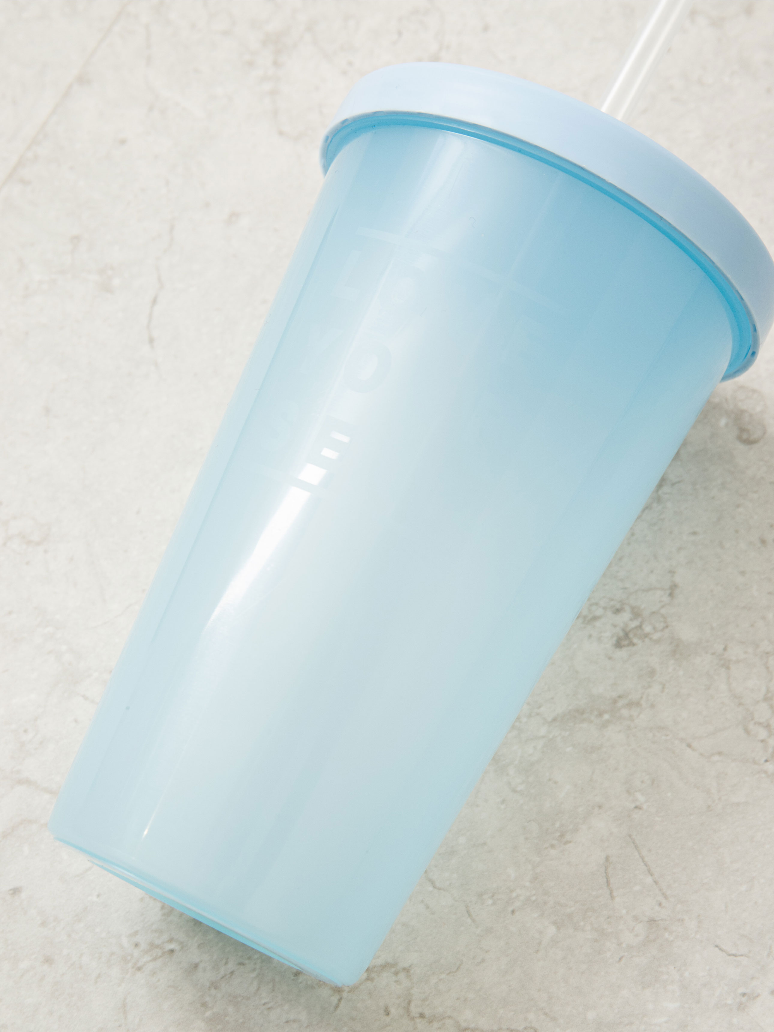 클리어 빨대 컵 600 ml
