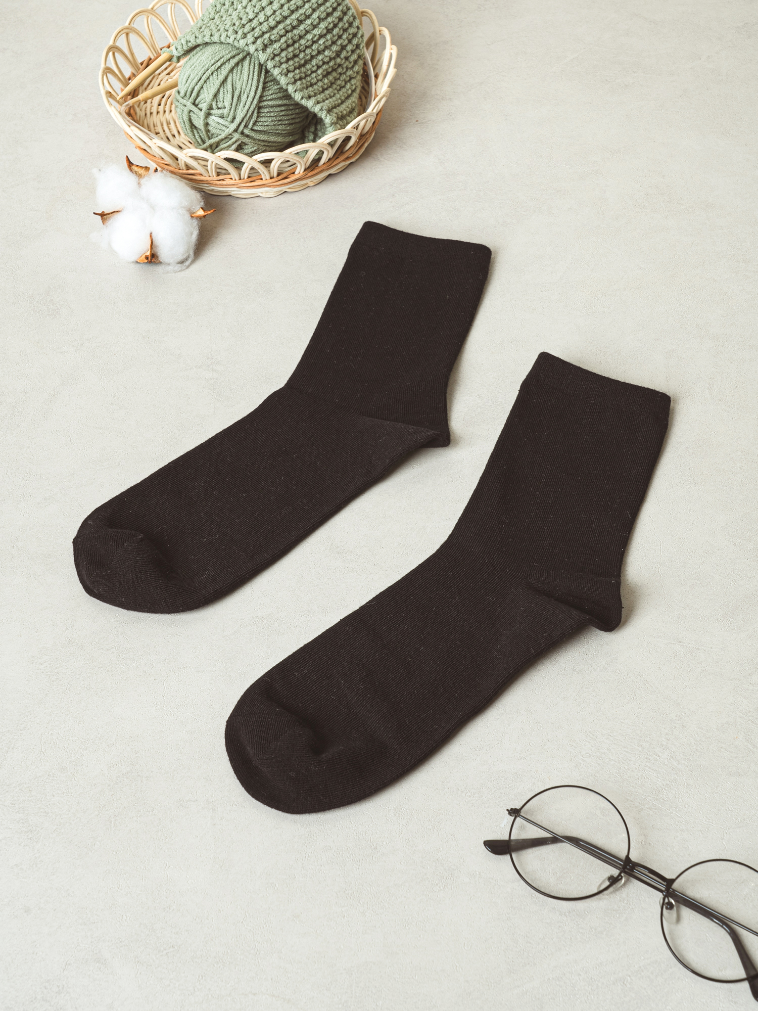Женские средние носки Monfoot черные