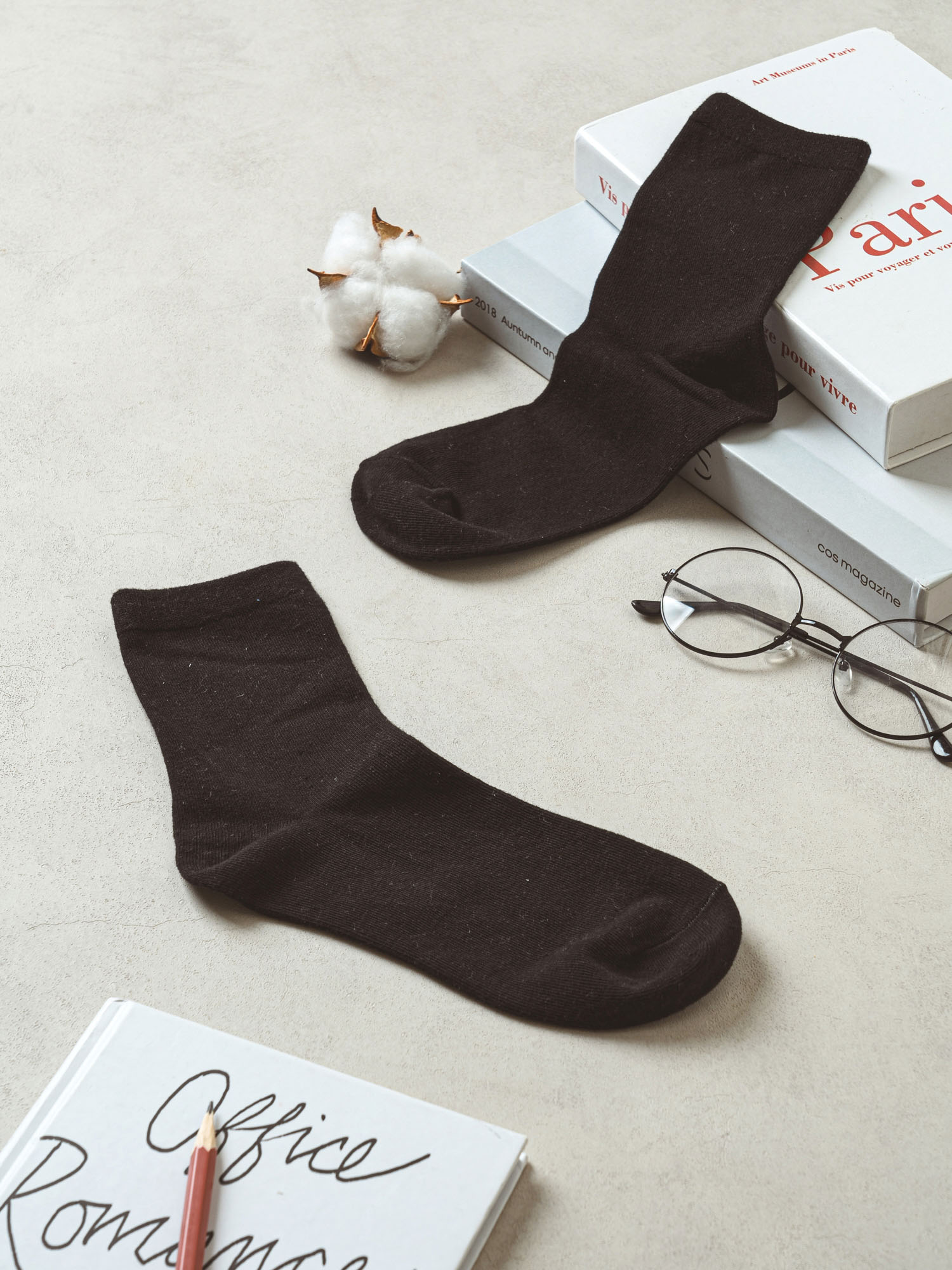 Женские средние носки Monfoot черные