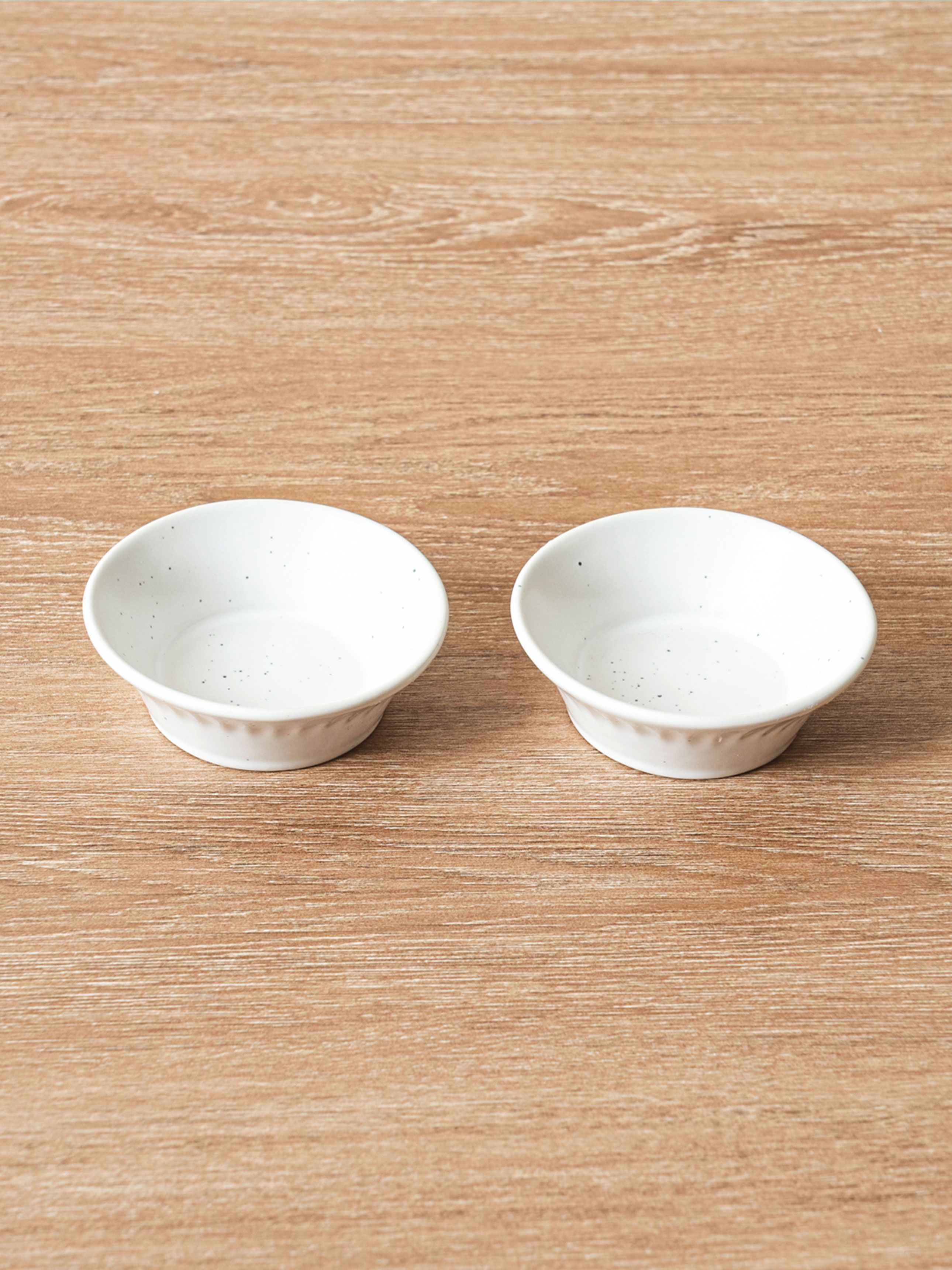 무광 파스텔 줄무늬 양각 종지 6.8 cm 2개입