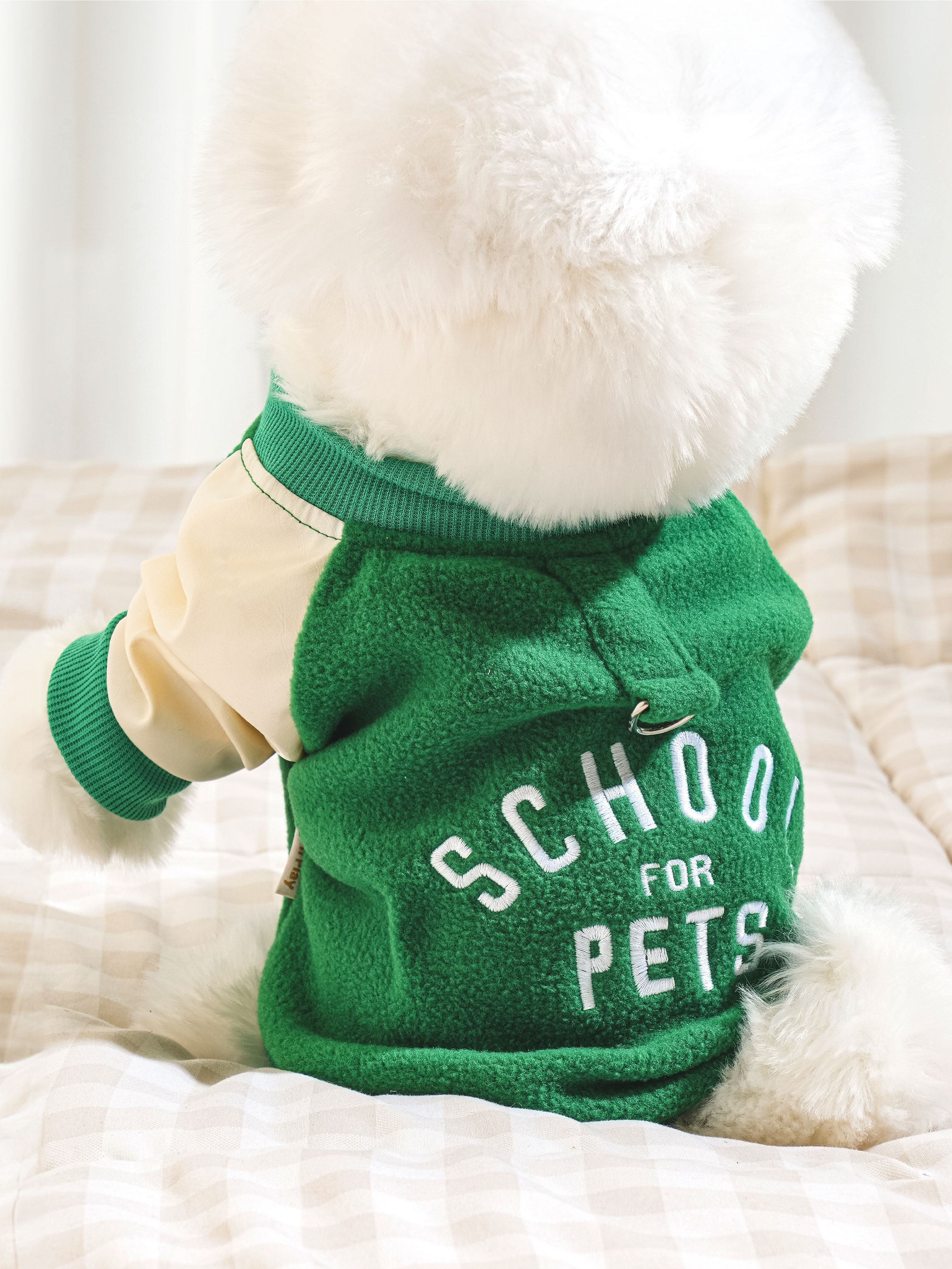 [Pet] Куртка бейсбольная L зеленая