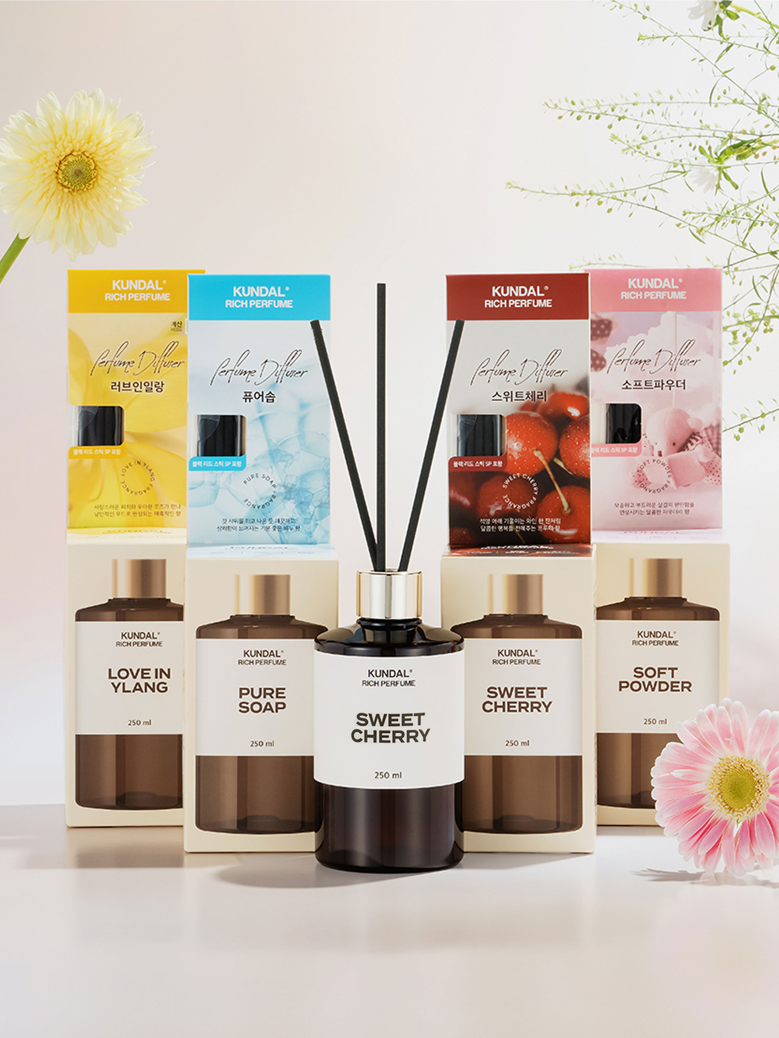 쿤달 리치퍼퓸 디퓨저 250 ml 스위트체리 향
