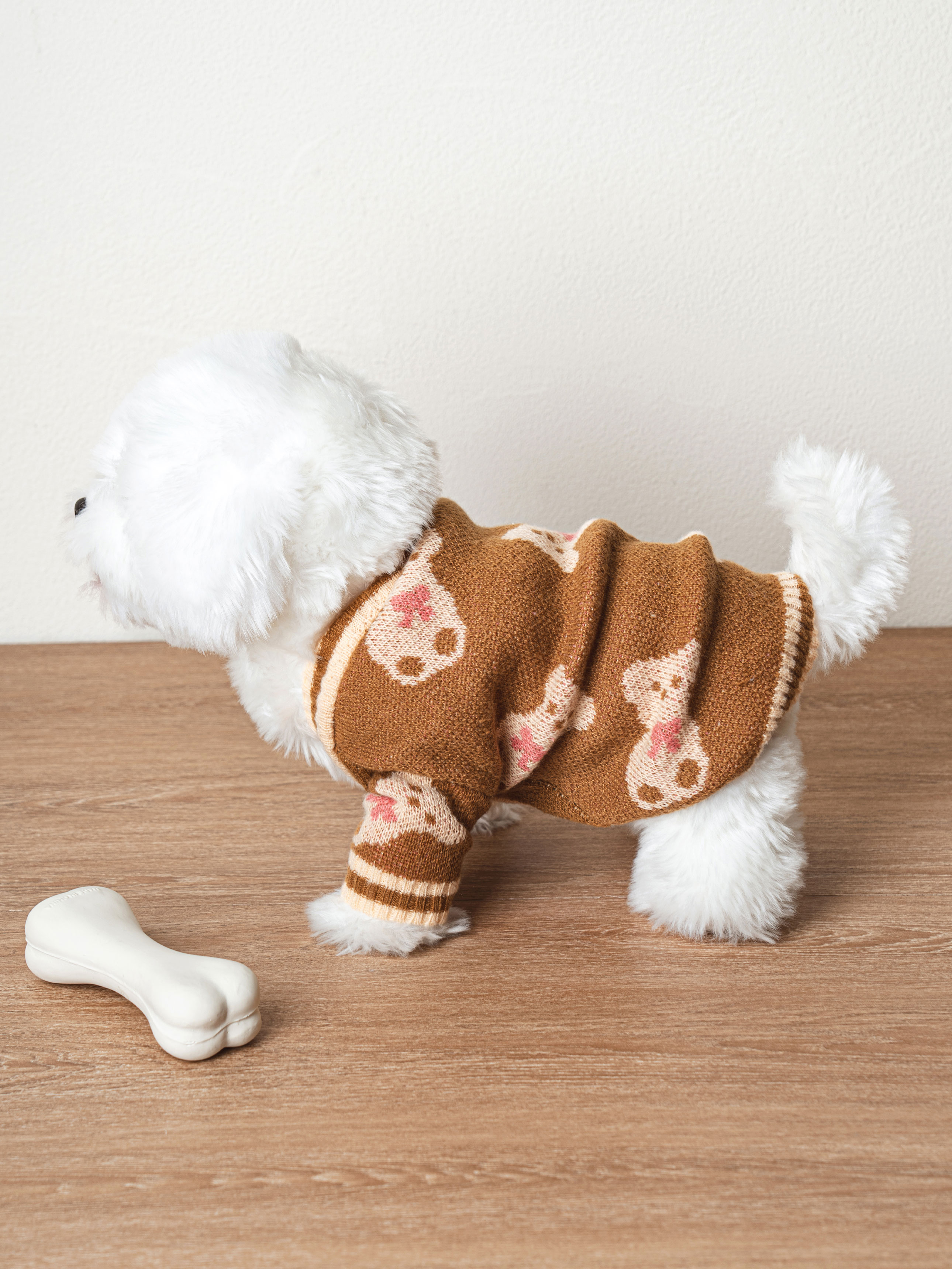 [Pet] Вязаный кардиган Мишка M