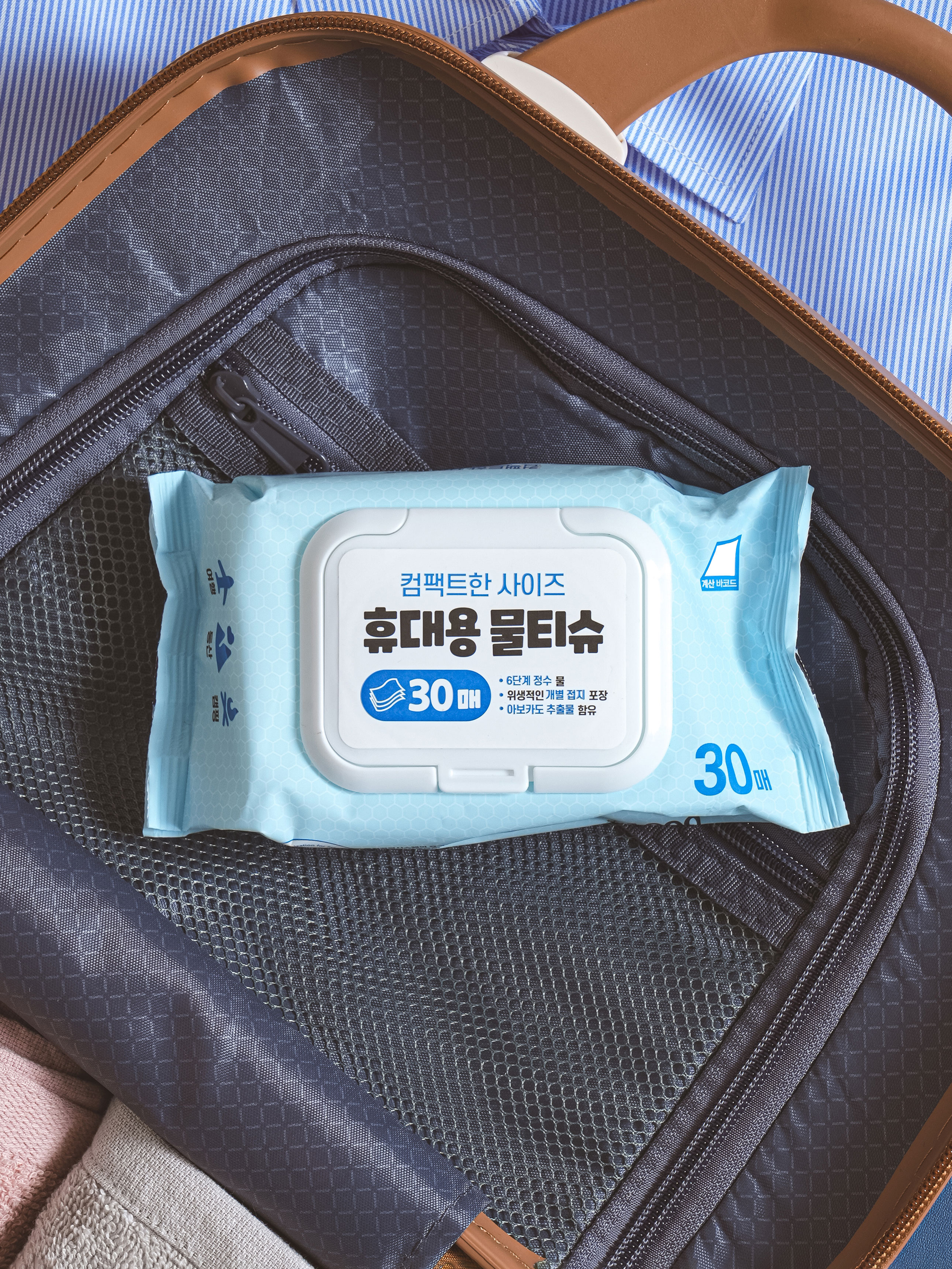 휴대용 물티슈 캡형 30매입