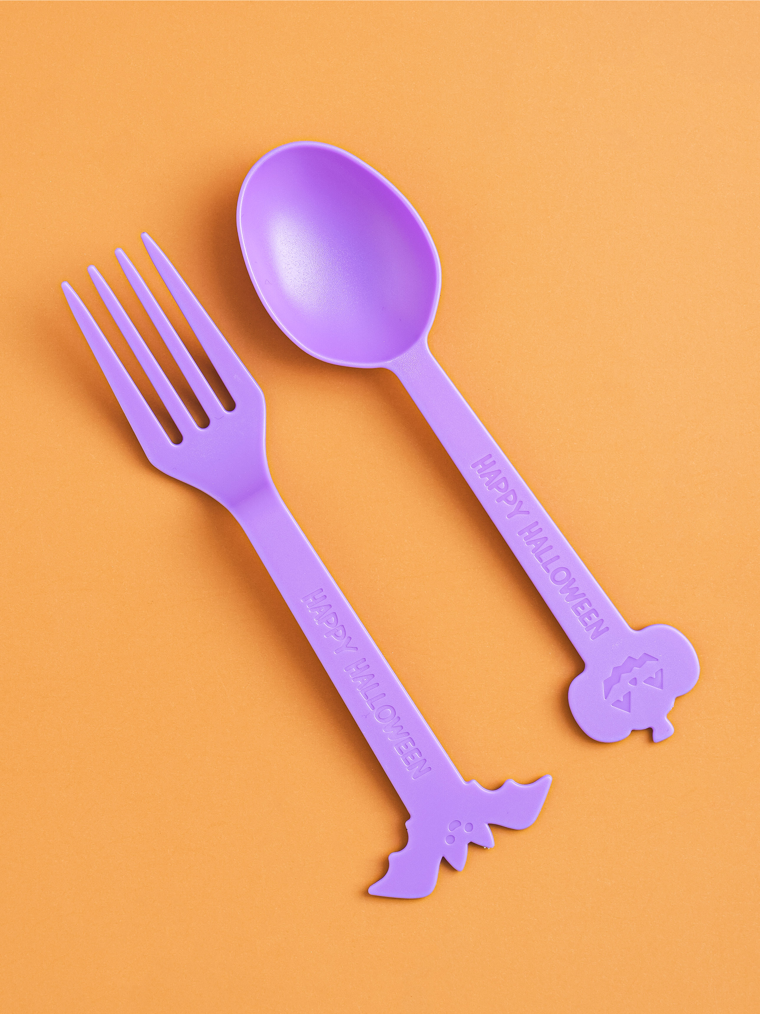 Набор вилок и ложек для праздника 10 шт. фиолетовый