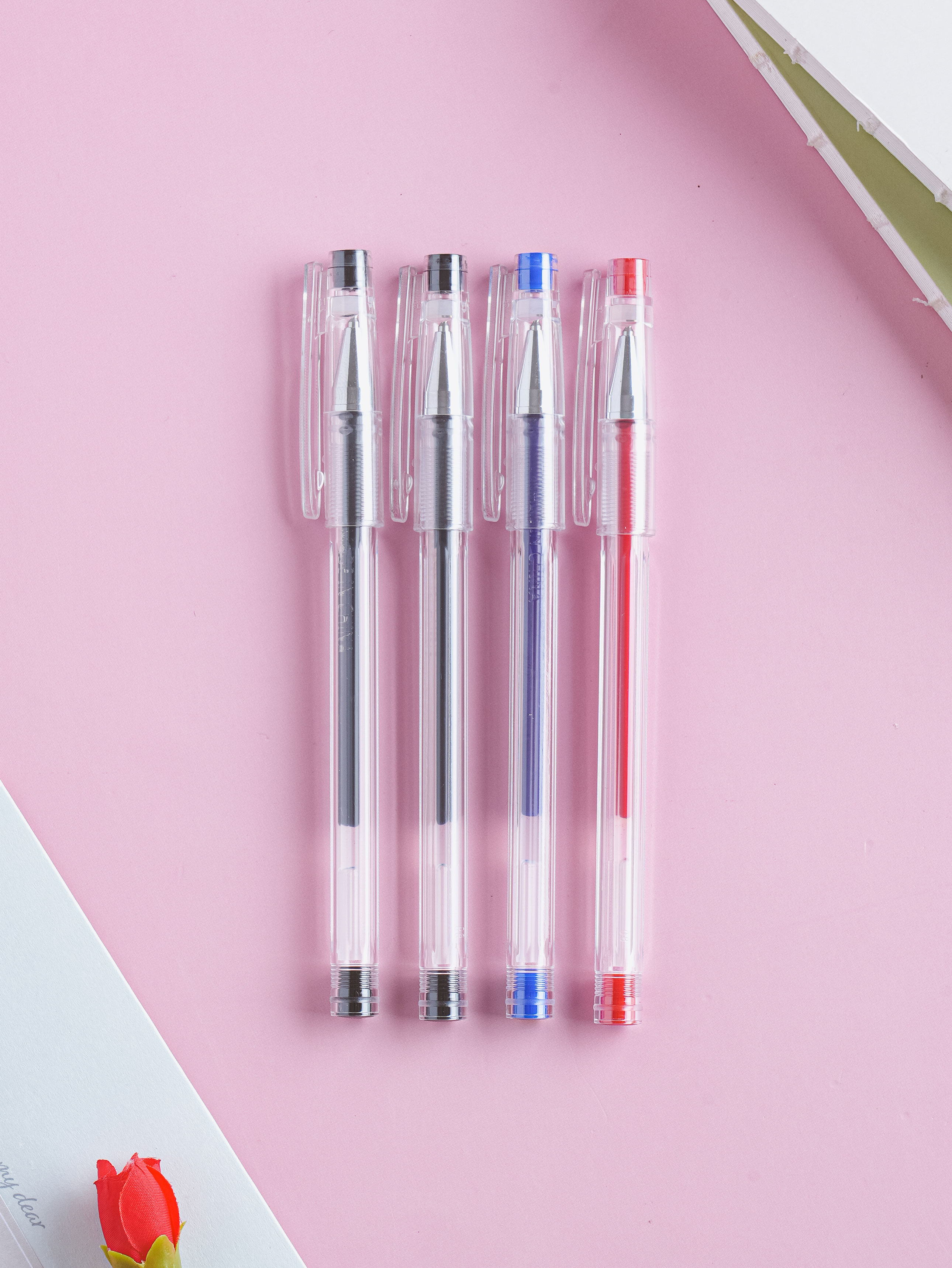 캡식 3색 젤펜 0.28 mm 4개입