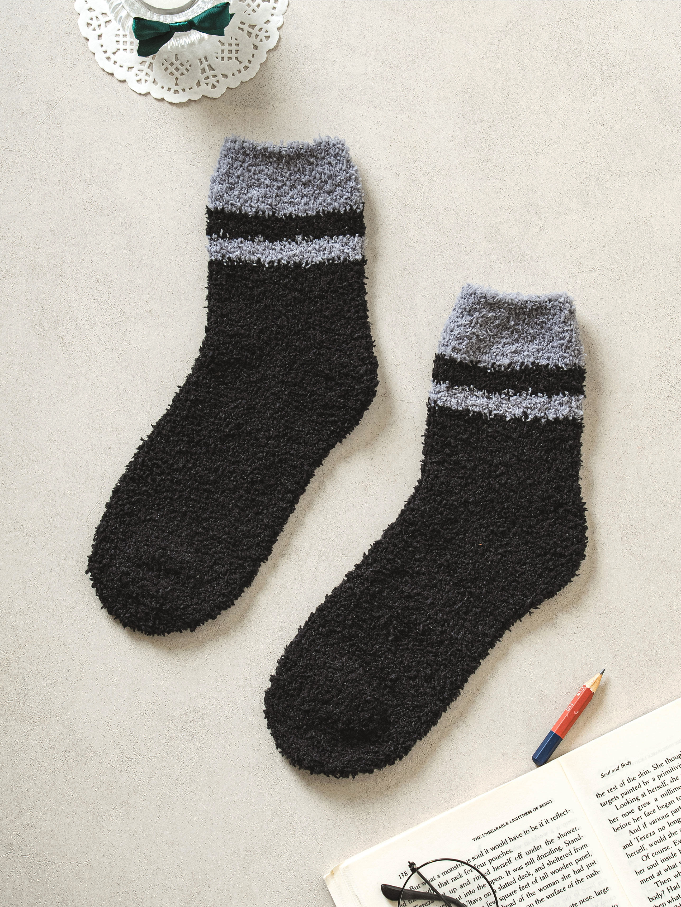 Женские короткие носки Monfoot Черные