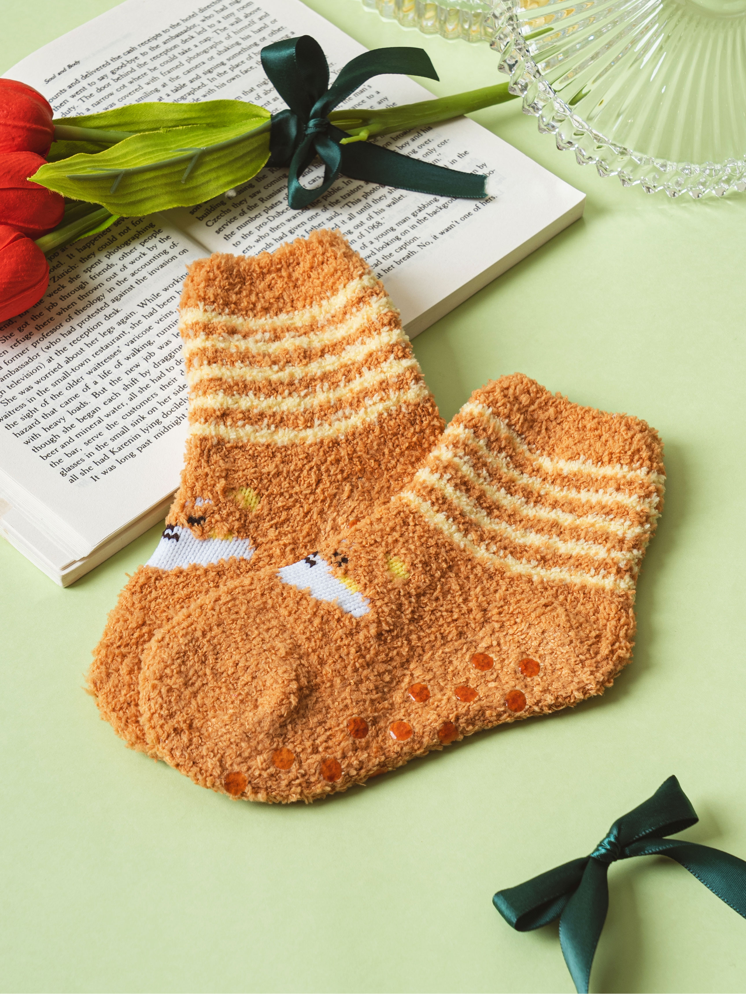 Махровые носки Monfoot для детей 4-6 лет коричневые
