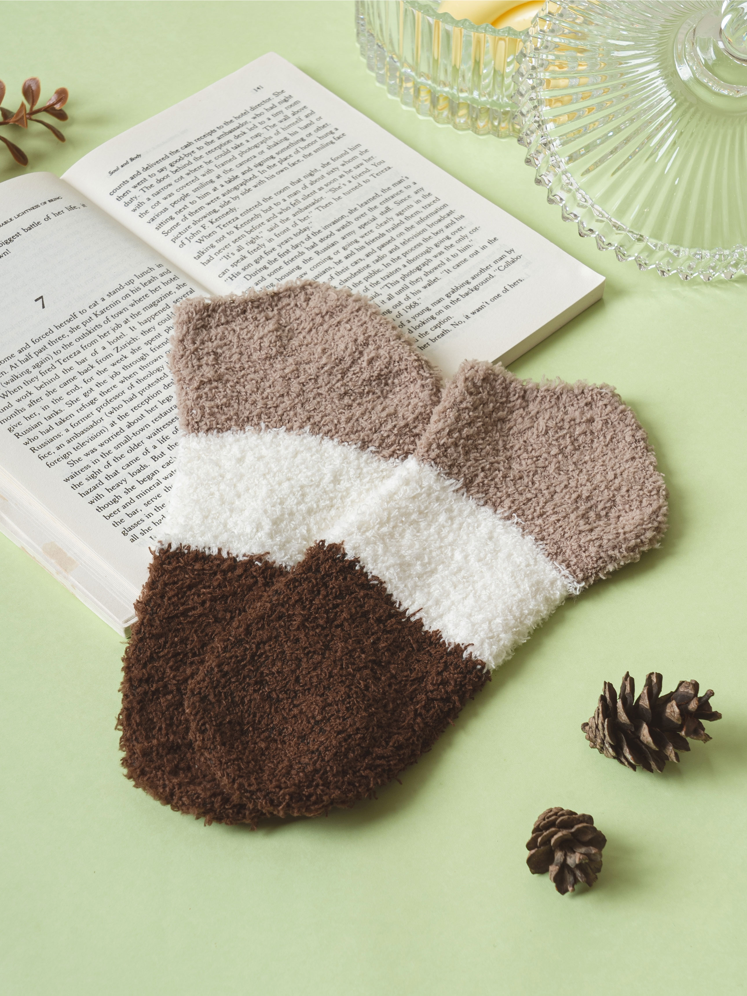 Мужские носки для сна Monfoot коричневые