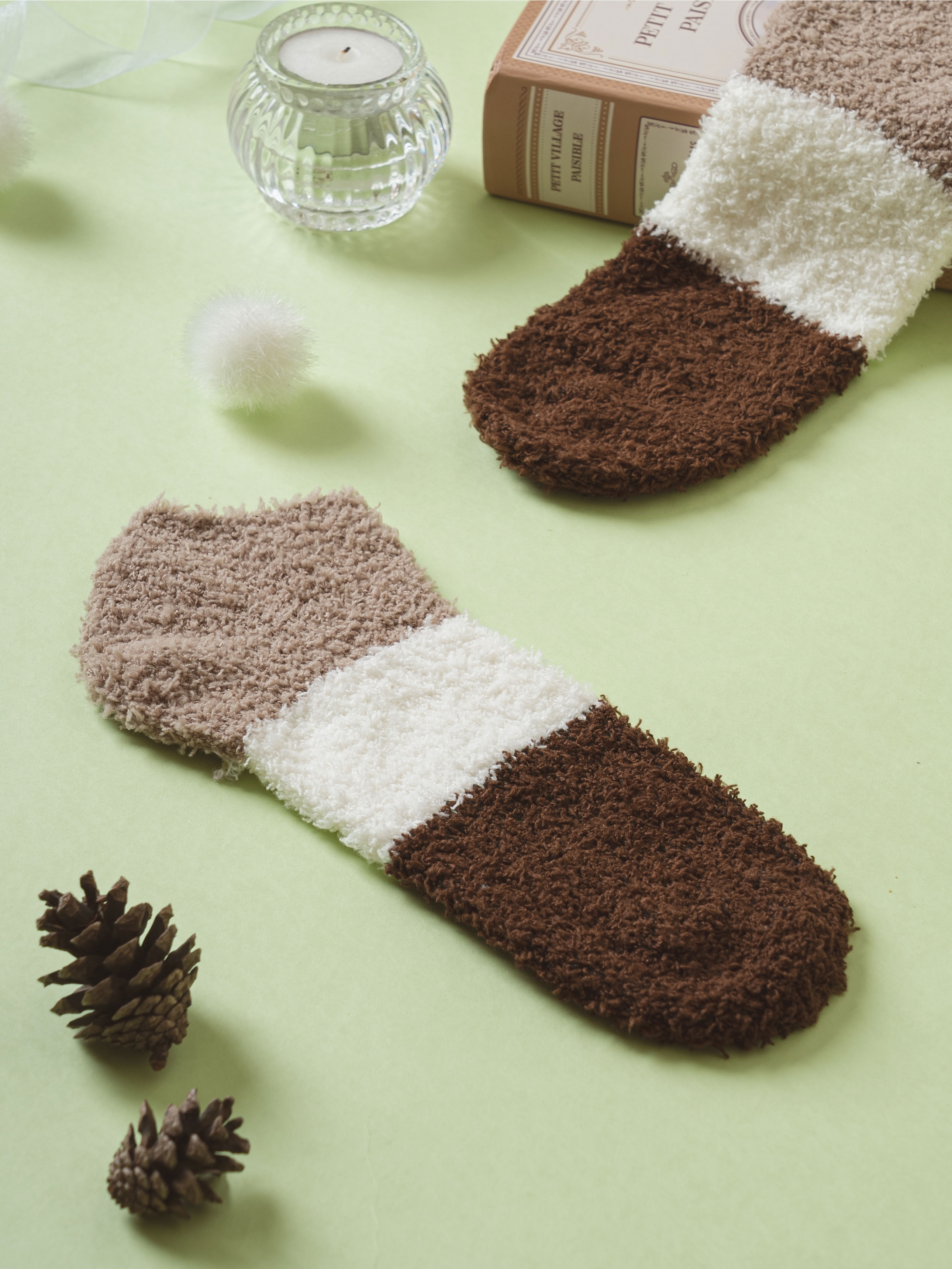 Мужские носки для сна Monfoot коричневые