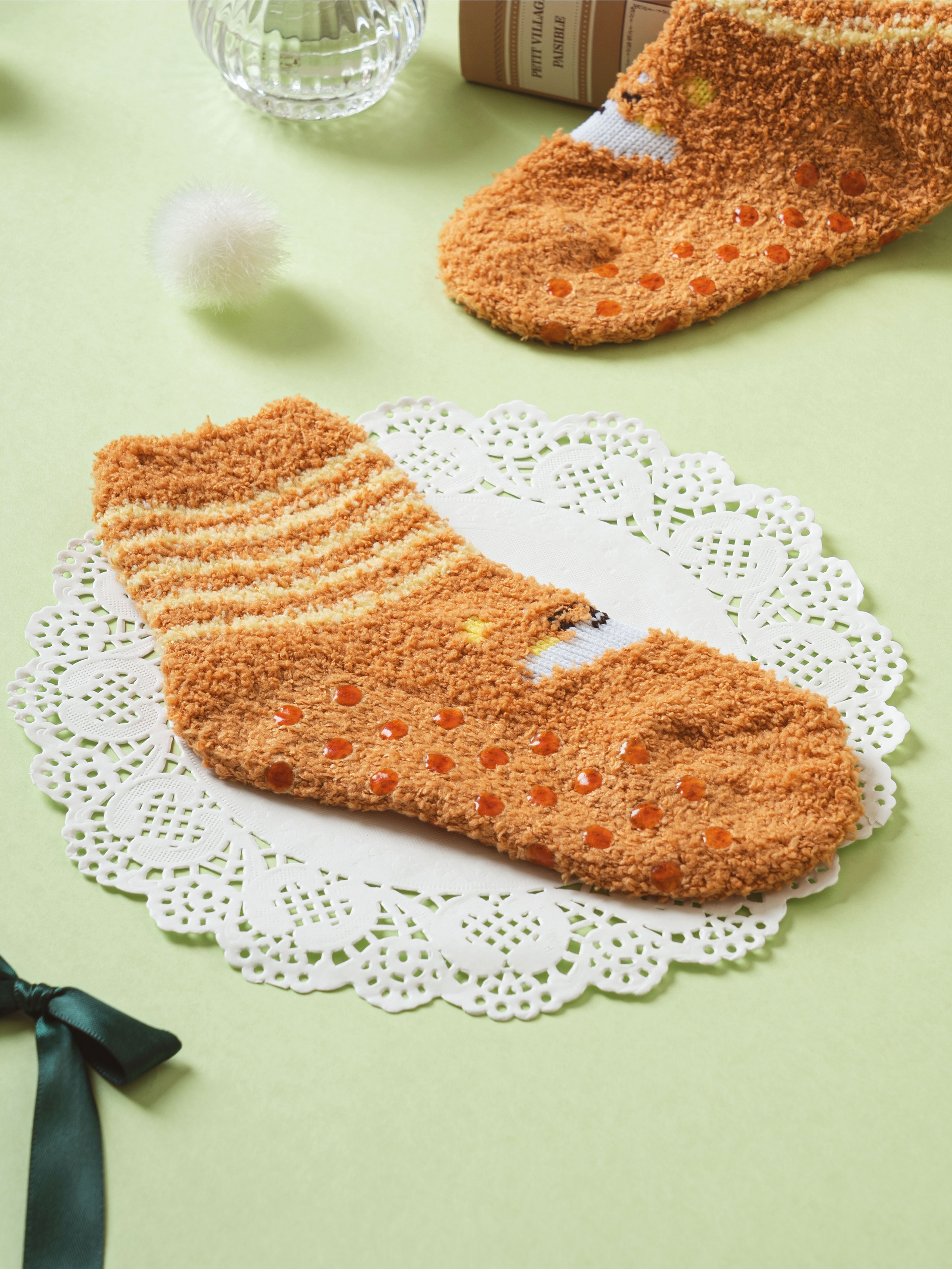 Махровые носки Monfoot для детей 4-6 лет коричневые