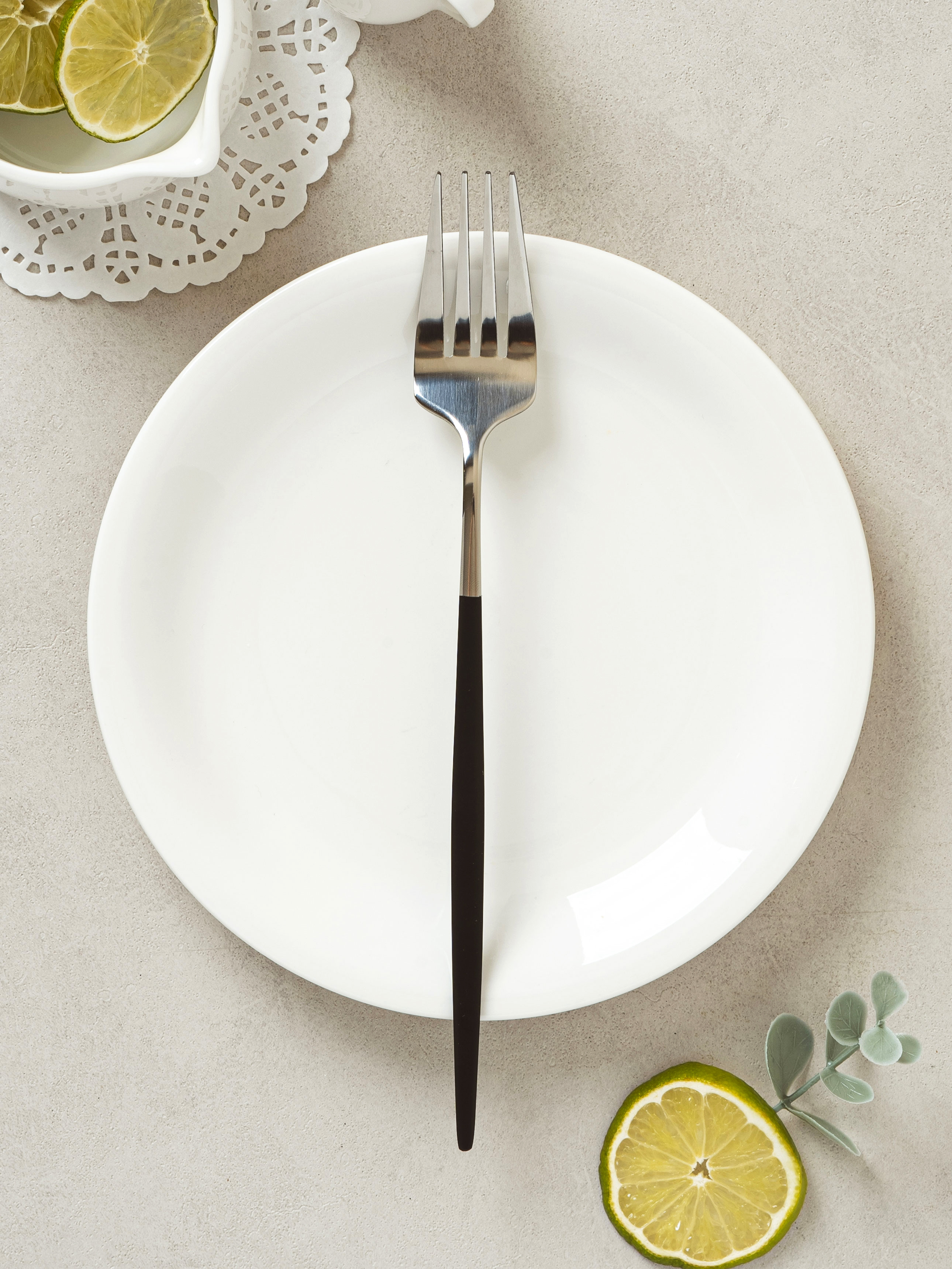 블랙 분체 양식기 포크