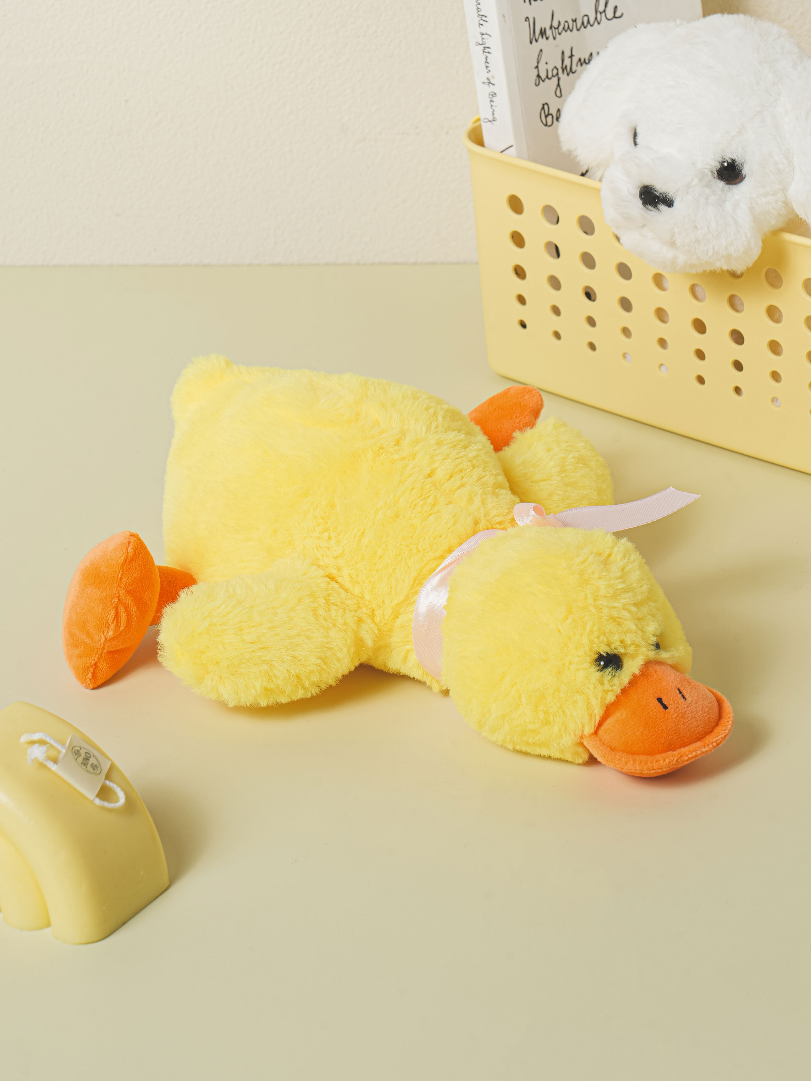 철푸덕 노란색 오리 인형