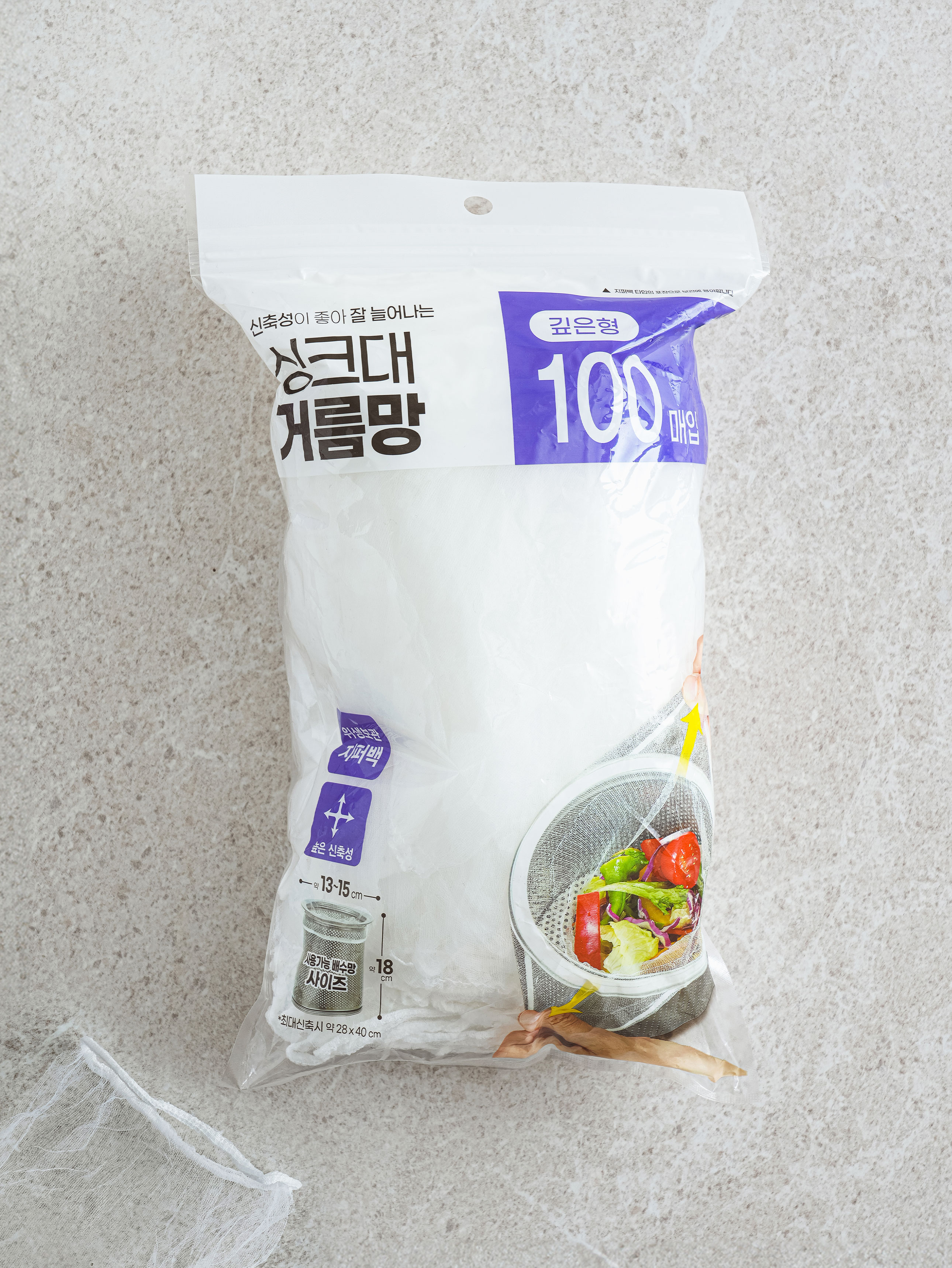 일회용 배수구망 대형 100매입