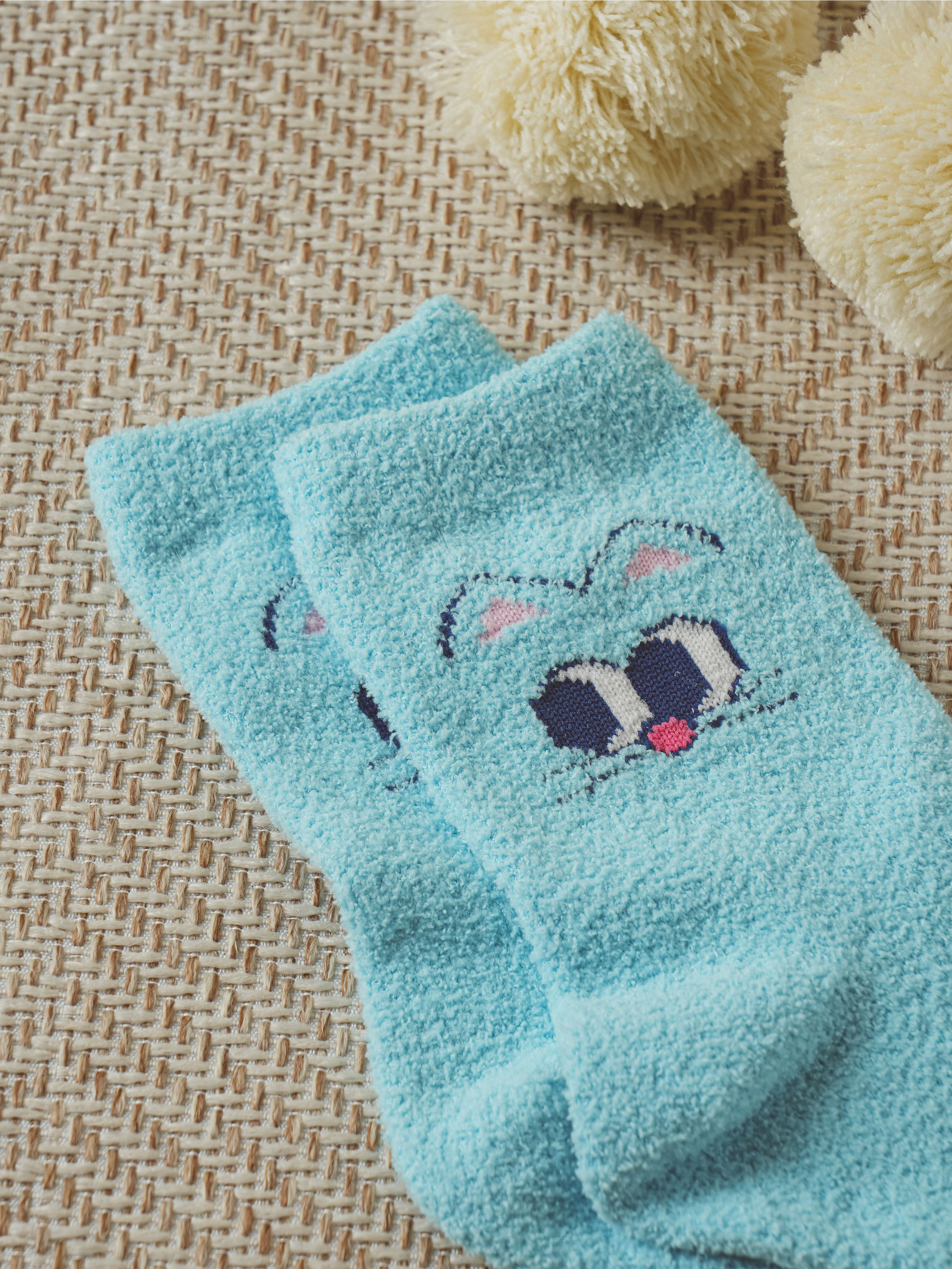 Носки для сна Kikiya Socks Кошка Синие