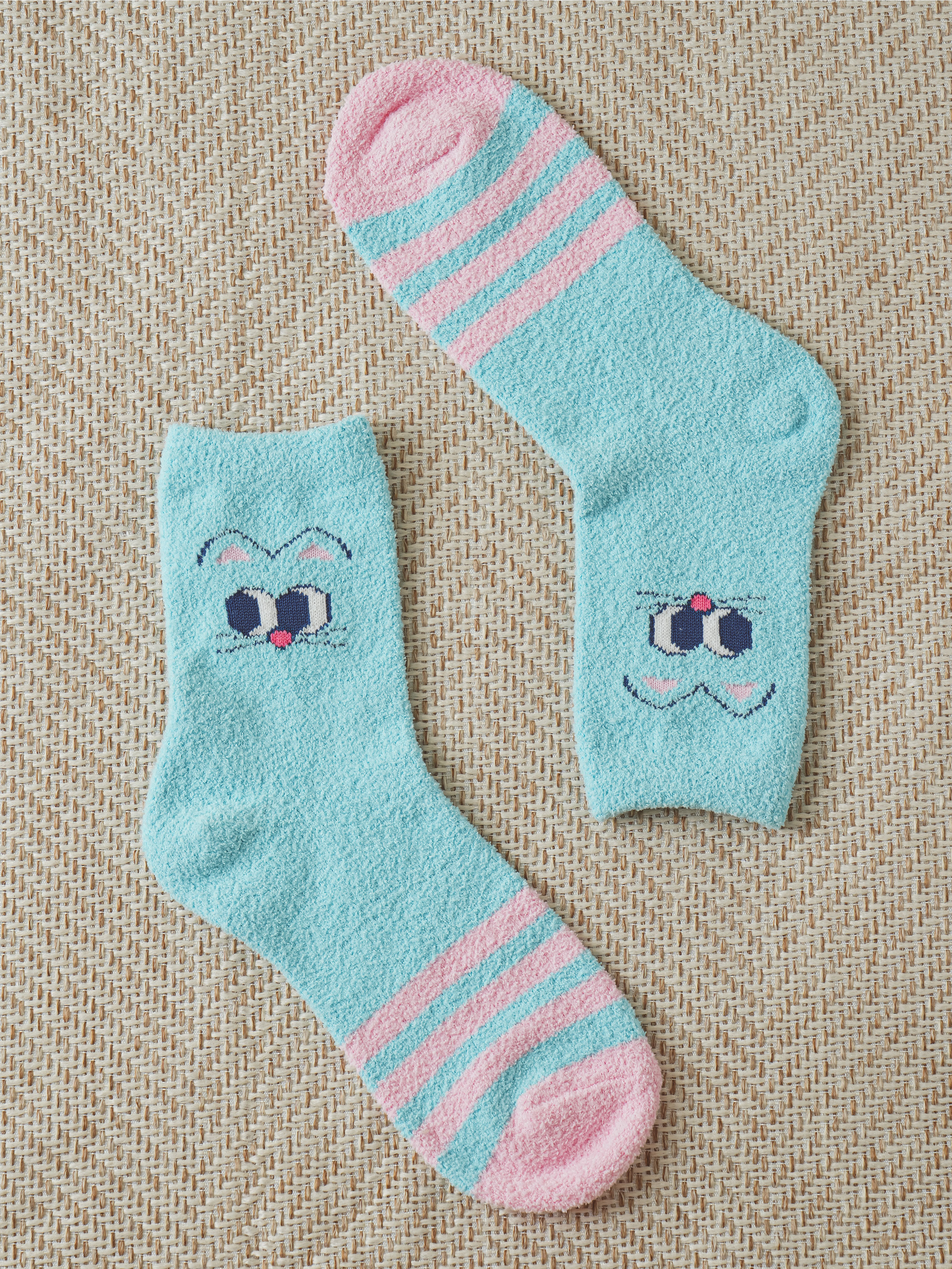 Носки для сна Kikiya Socks Кошка Синие