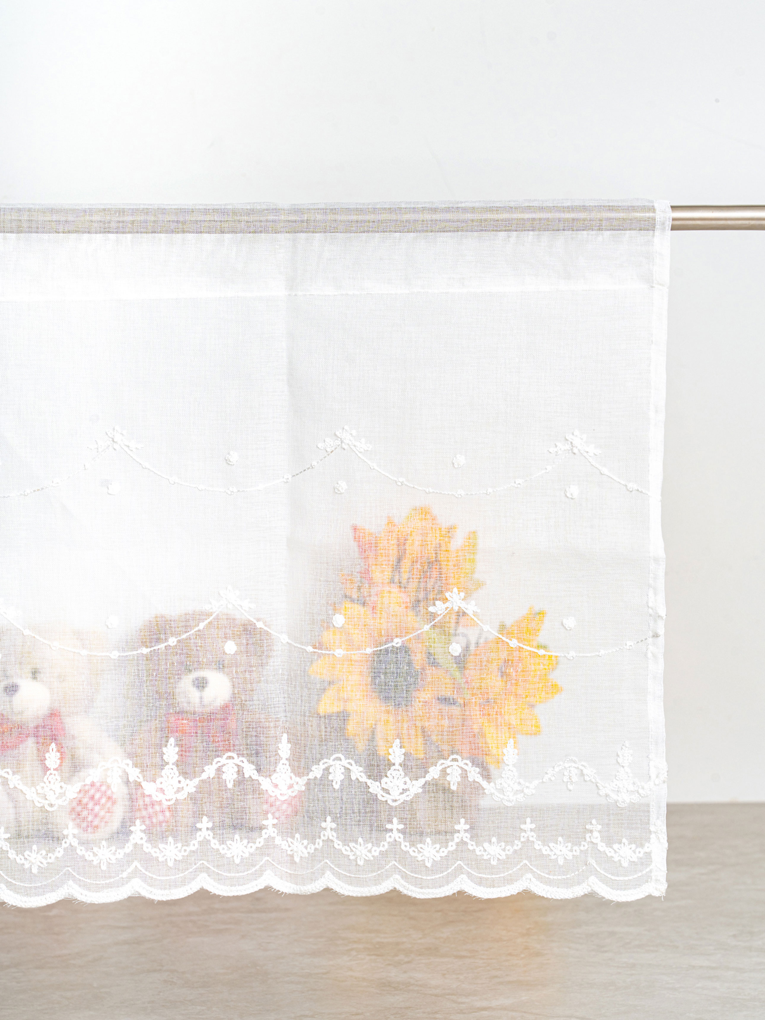 자수 타입 카페 커튼 100 X 45 cm