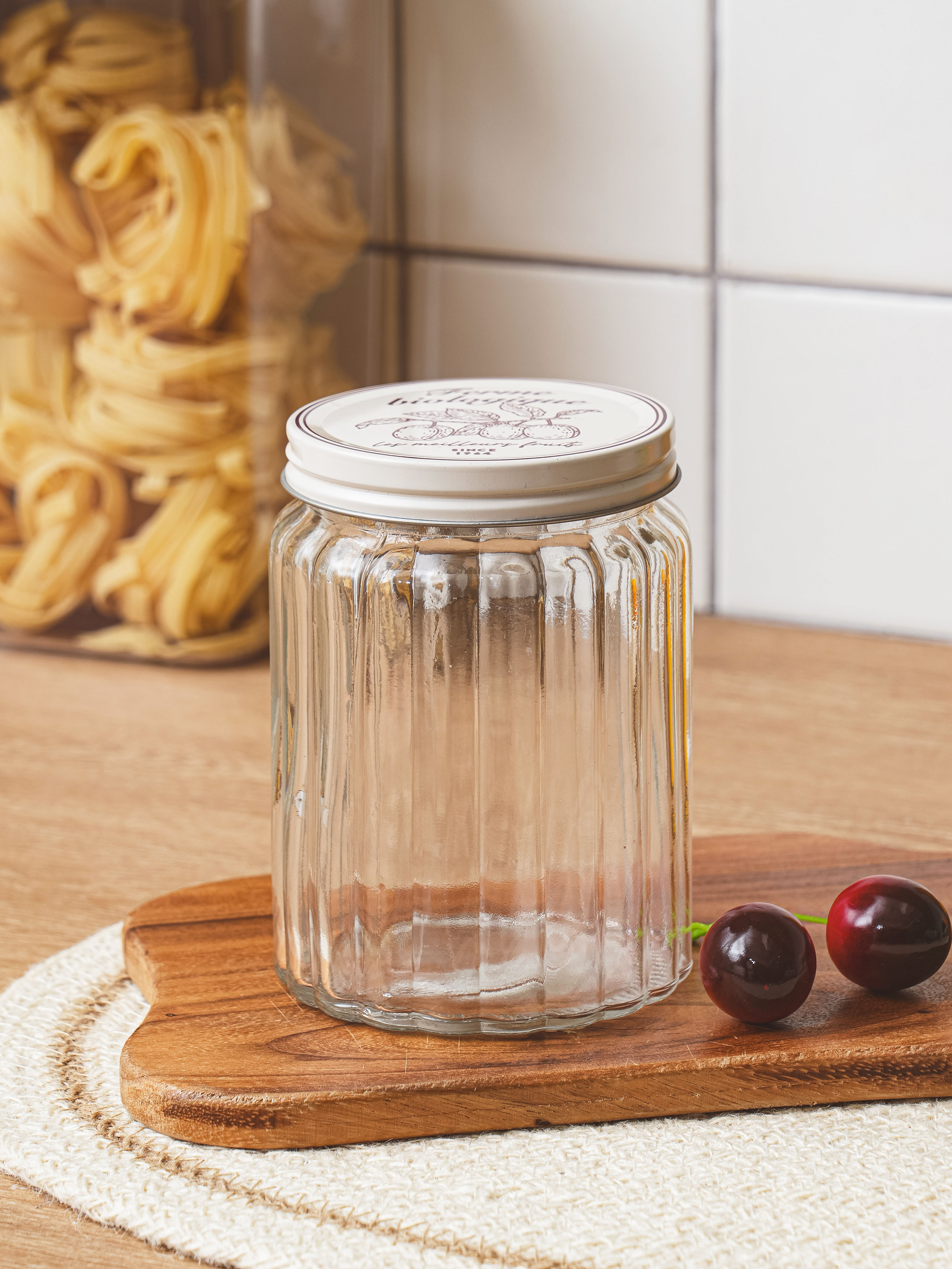 유리 원형 저장 병 600 ml