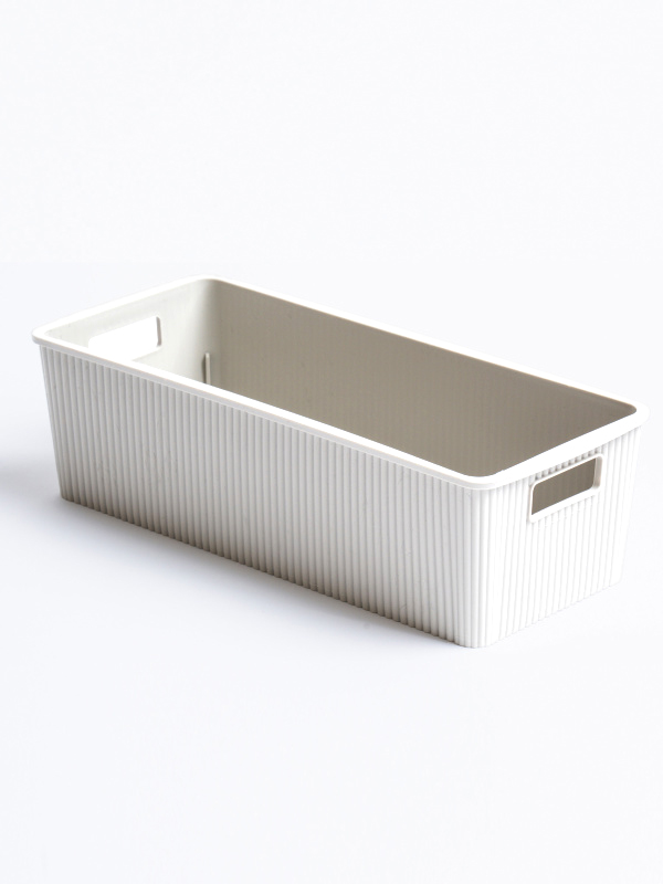 모던 템바보드 바구니 28 X 12 X 8 cm 아이보리