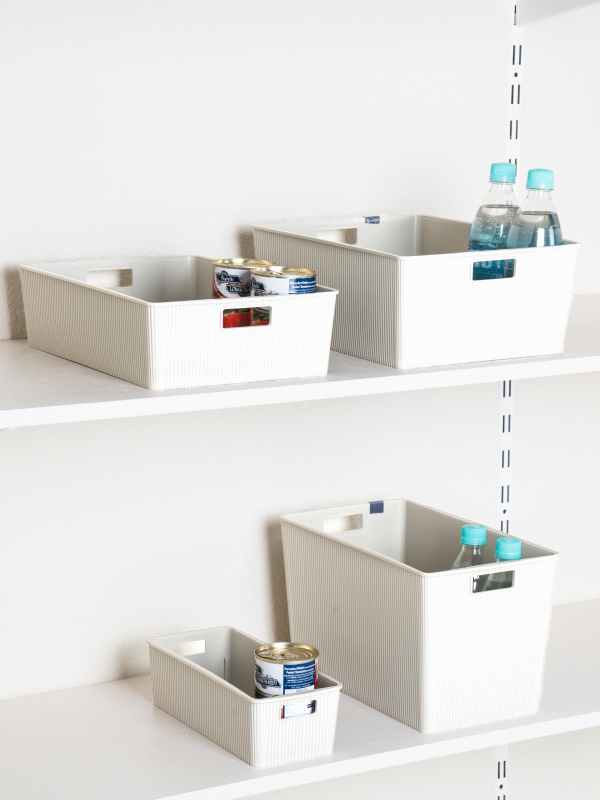 모던 템바보드 바구니 28 X 12 X 8 cm 아이보리