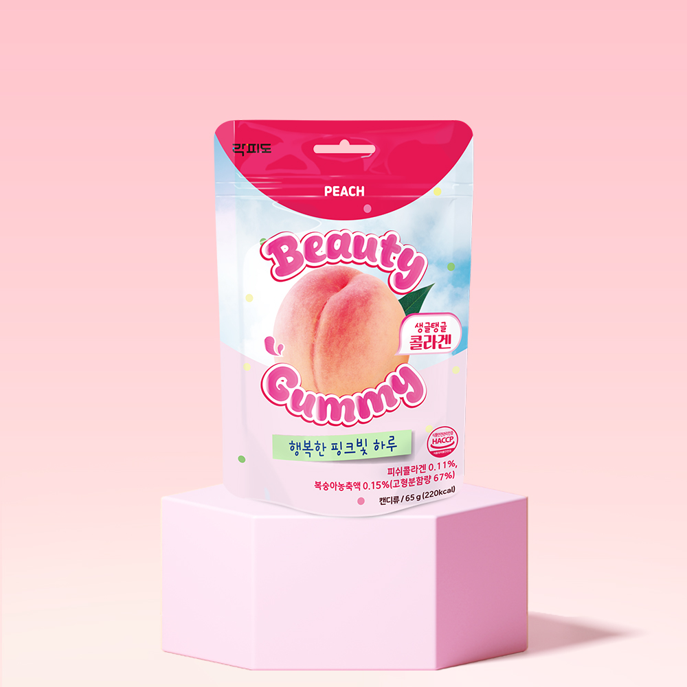 락피도 뷰티 구미 콜라겐 65 g 복숭아