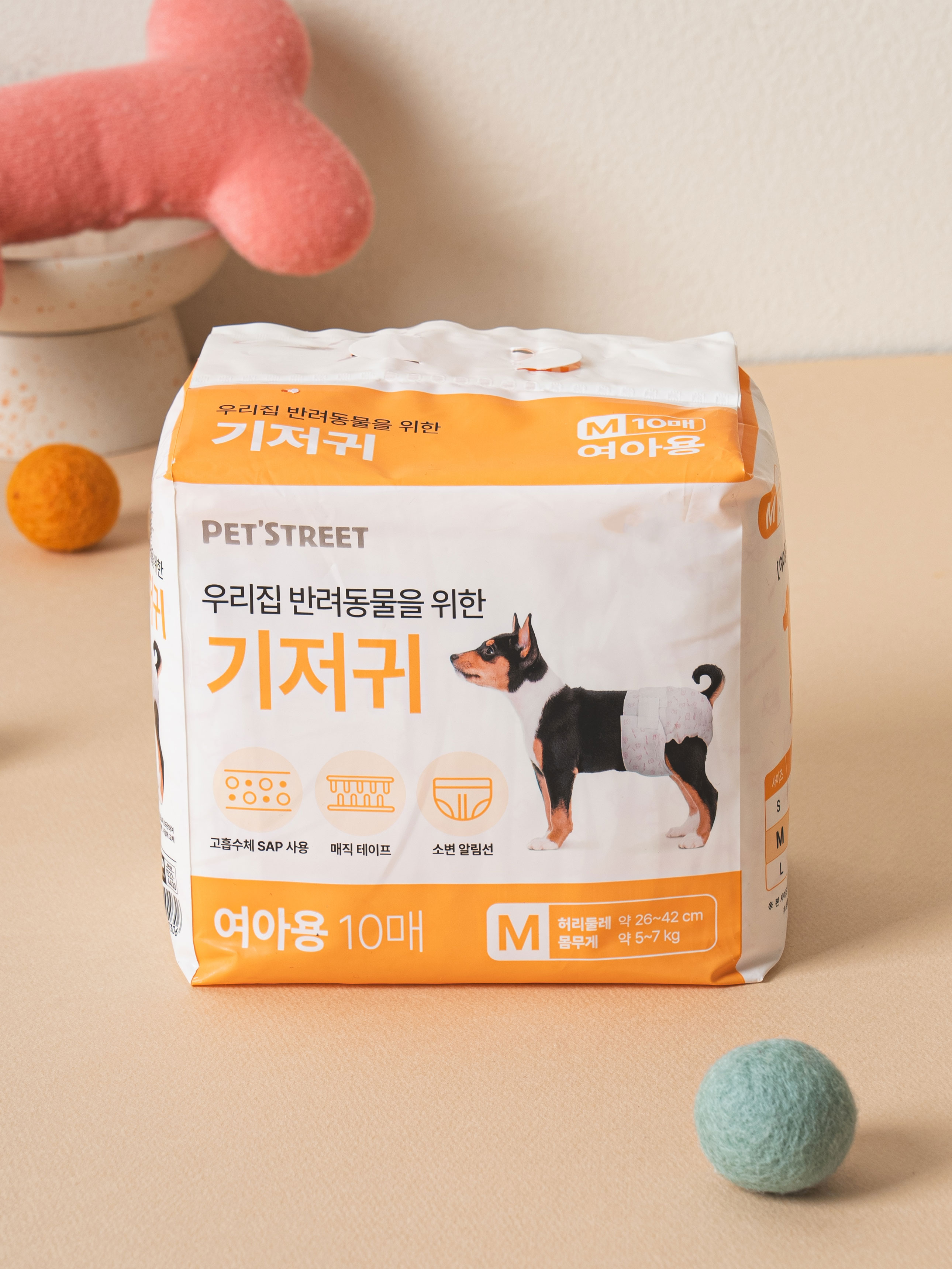 [펫] 반려동물 여아용 팬티 기저귀 10매입 M