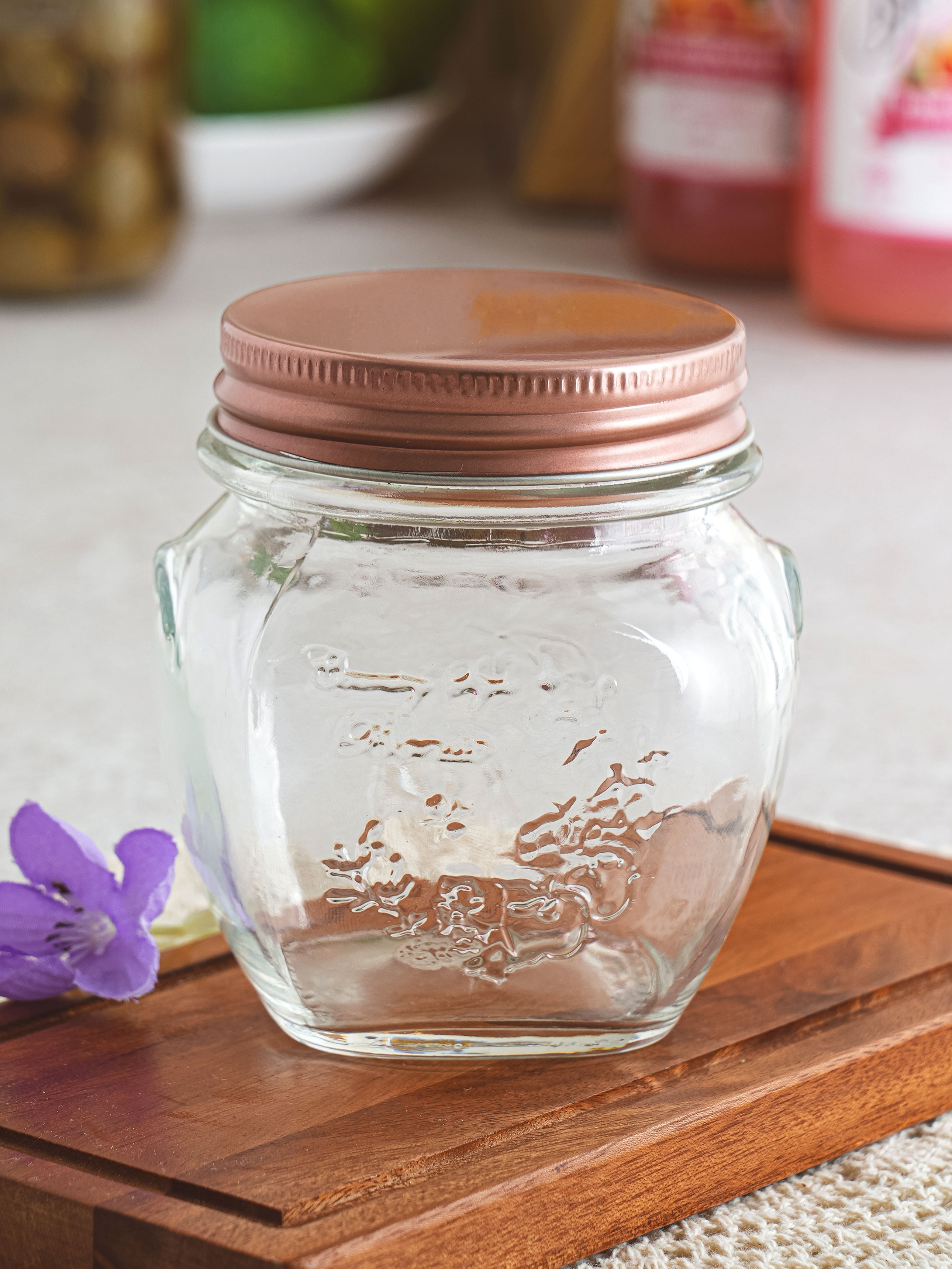 유리 둥근 저장 병 300 ml