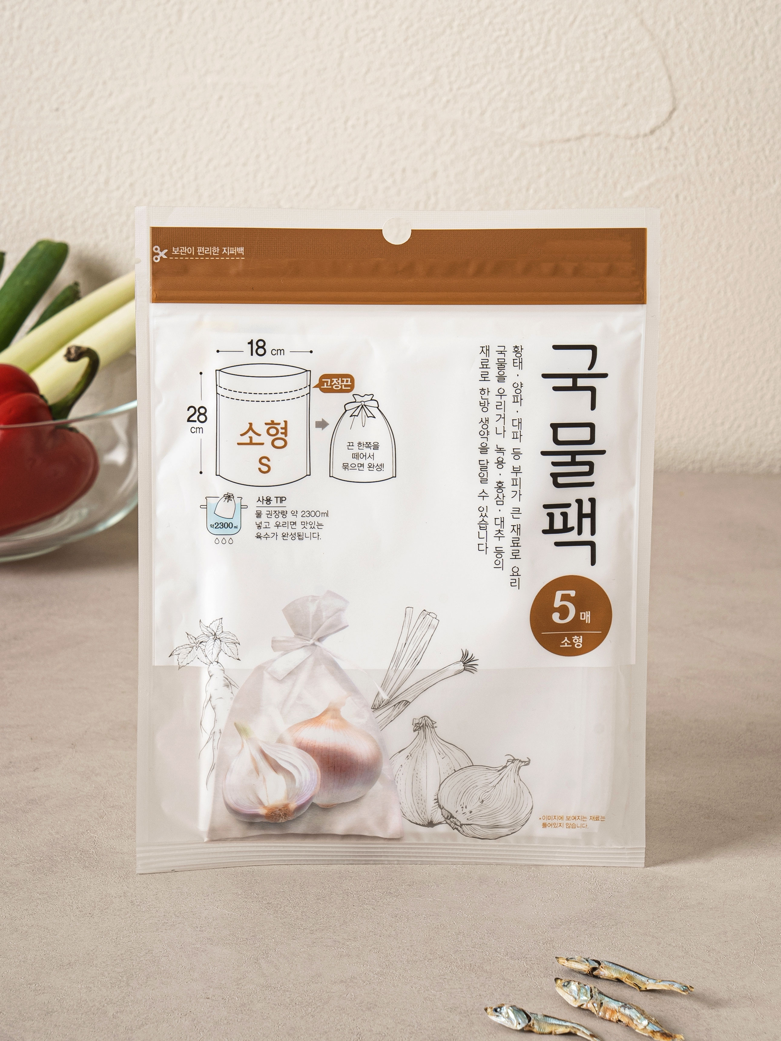 웰빙 국물 팩 소형 5매입