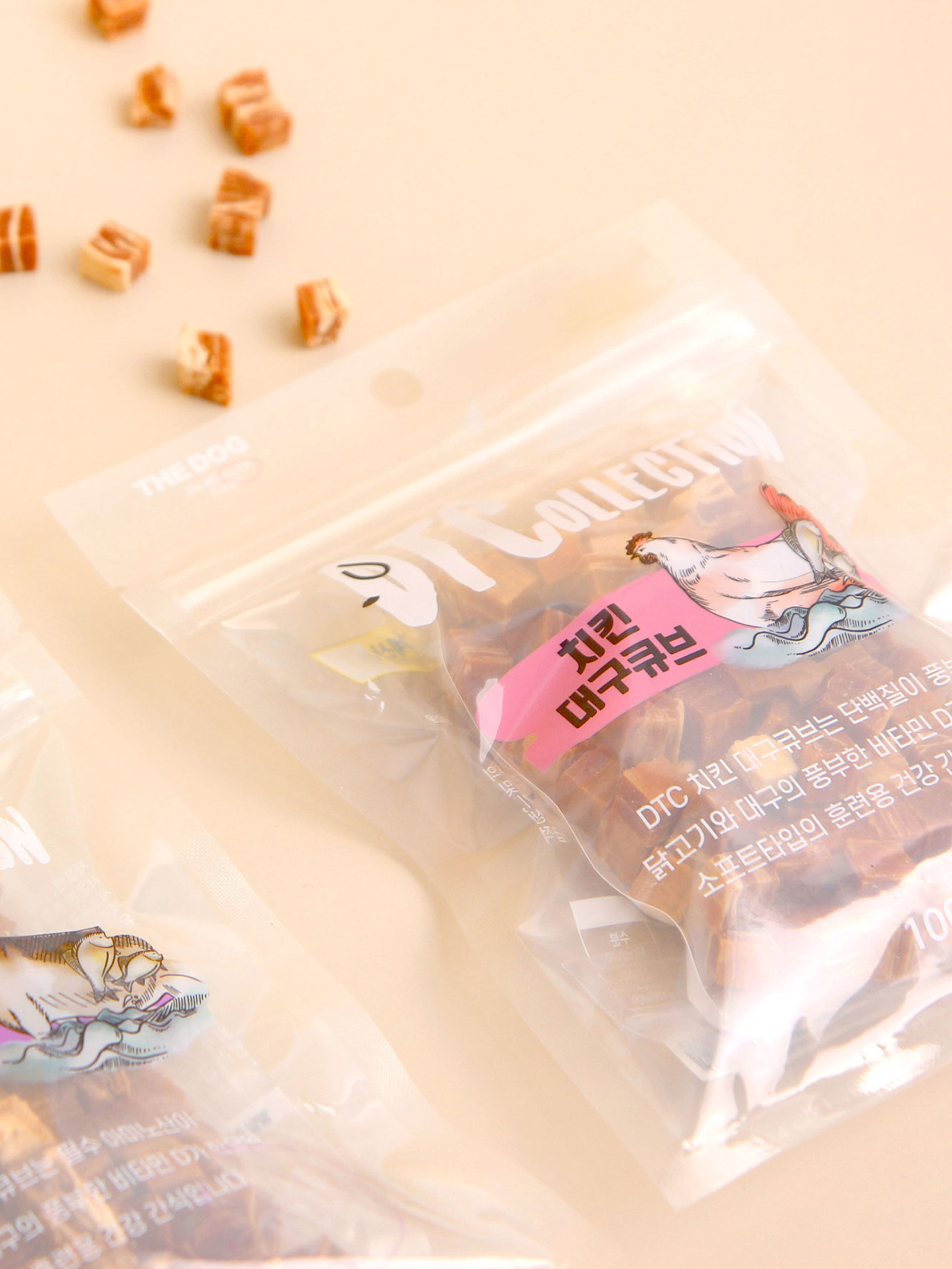 [펫] 더독 치킨 대구 큐브 100 g