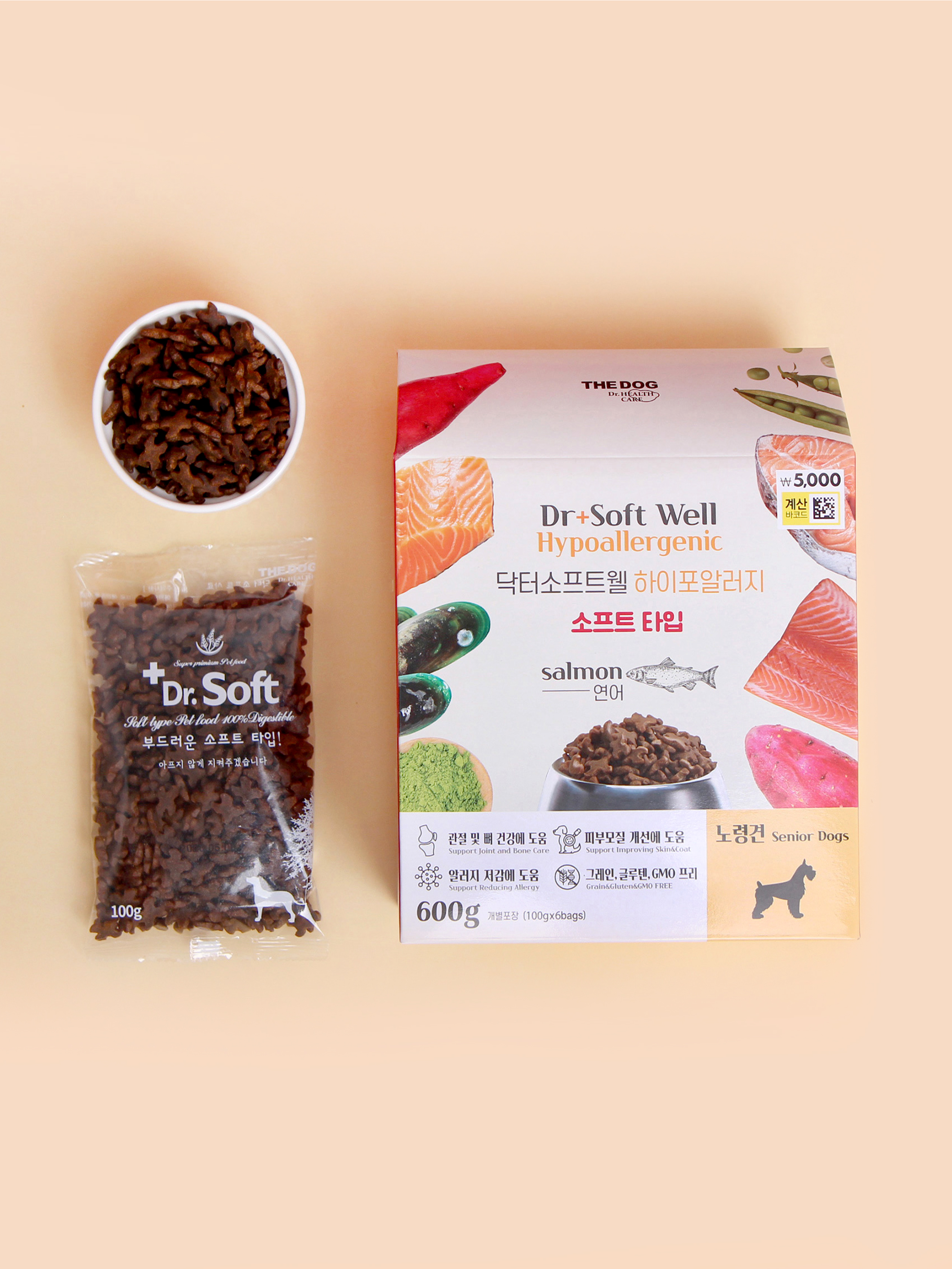 [Pet] Корм The Dog Dr. Soft Well для пожилых собак лосось 600 г