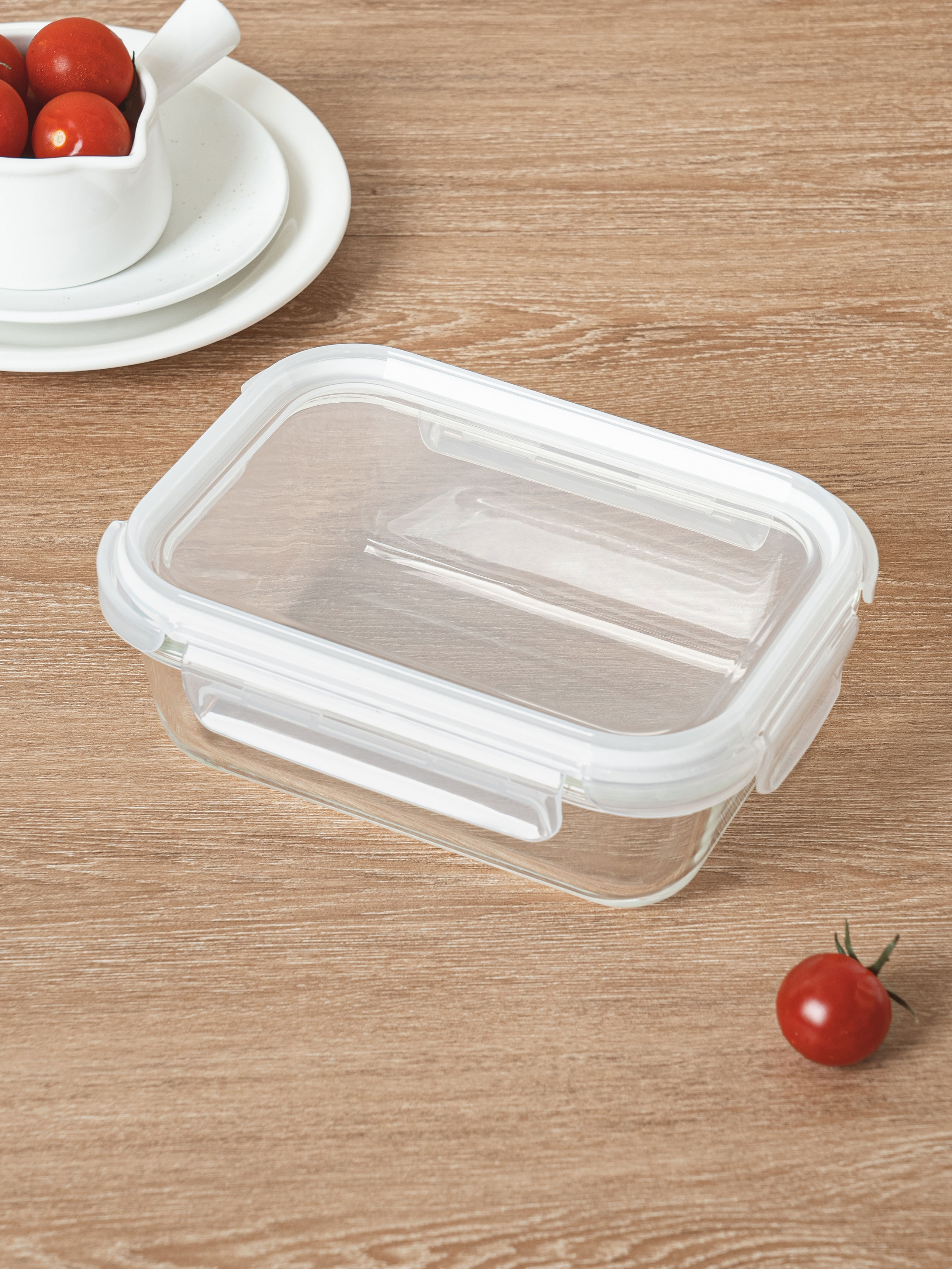 내열 유리 직사각 밀폐 용기 640 ml