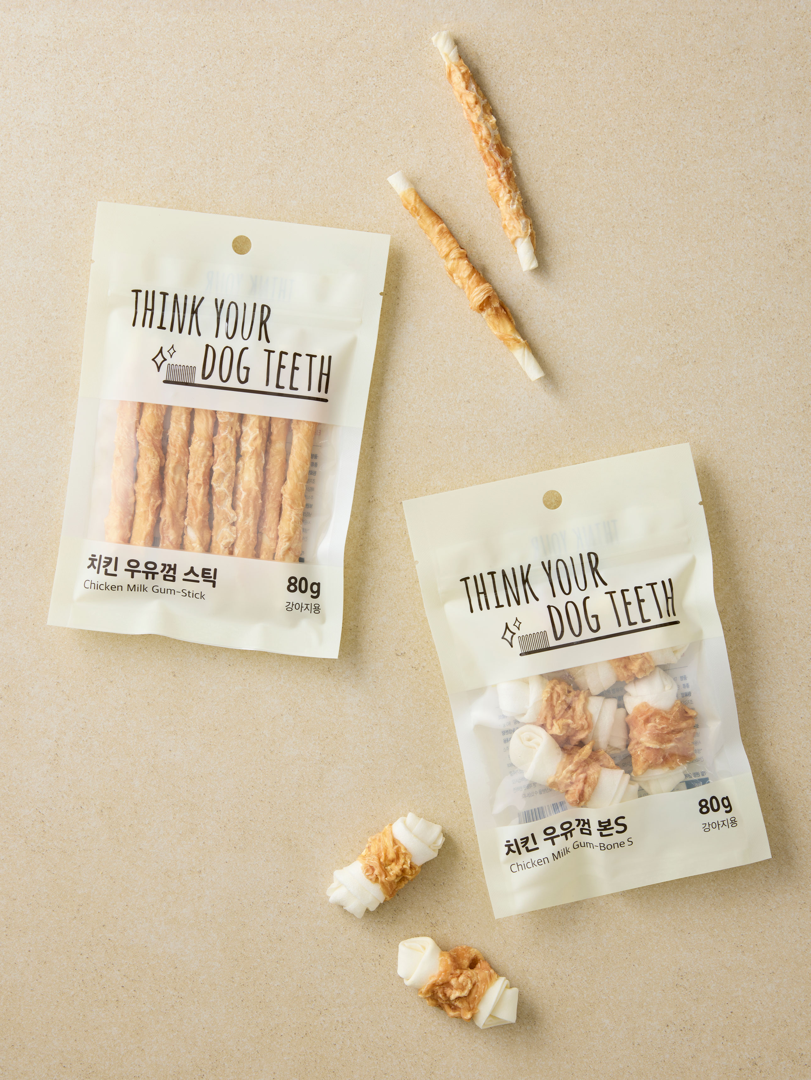 [Пет] Молочная кость Think Your Dog Teeth S 80 г Курица