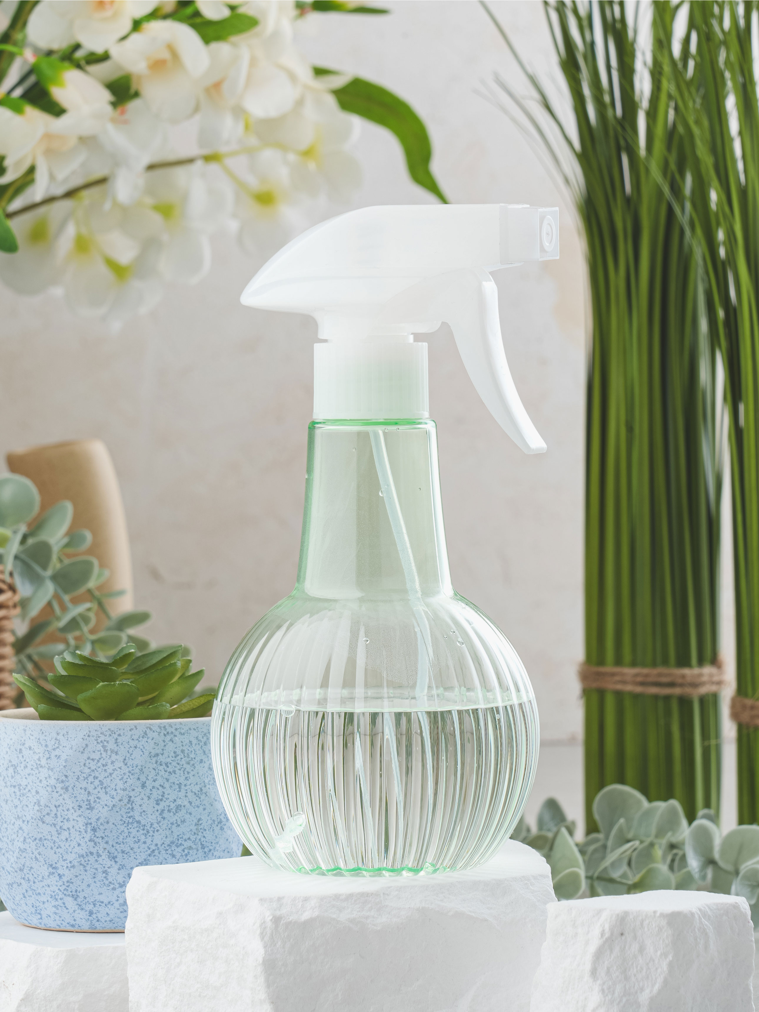 원형 스트라이프 분무기 380 ml 그린