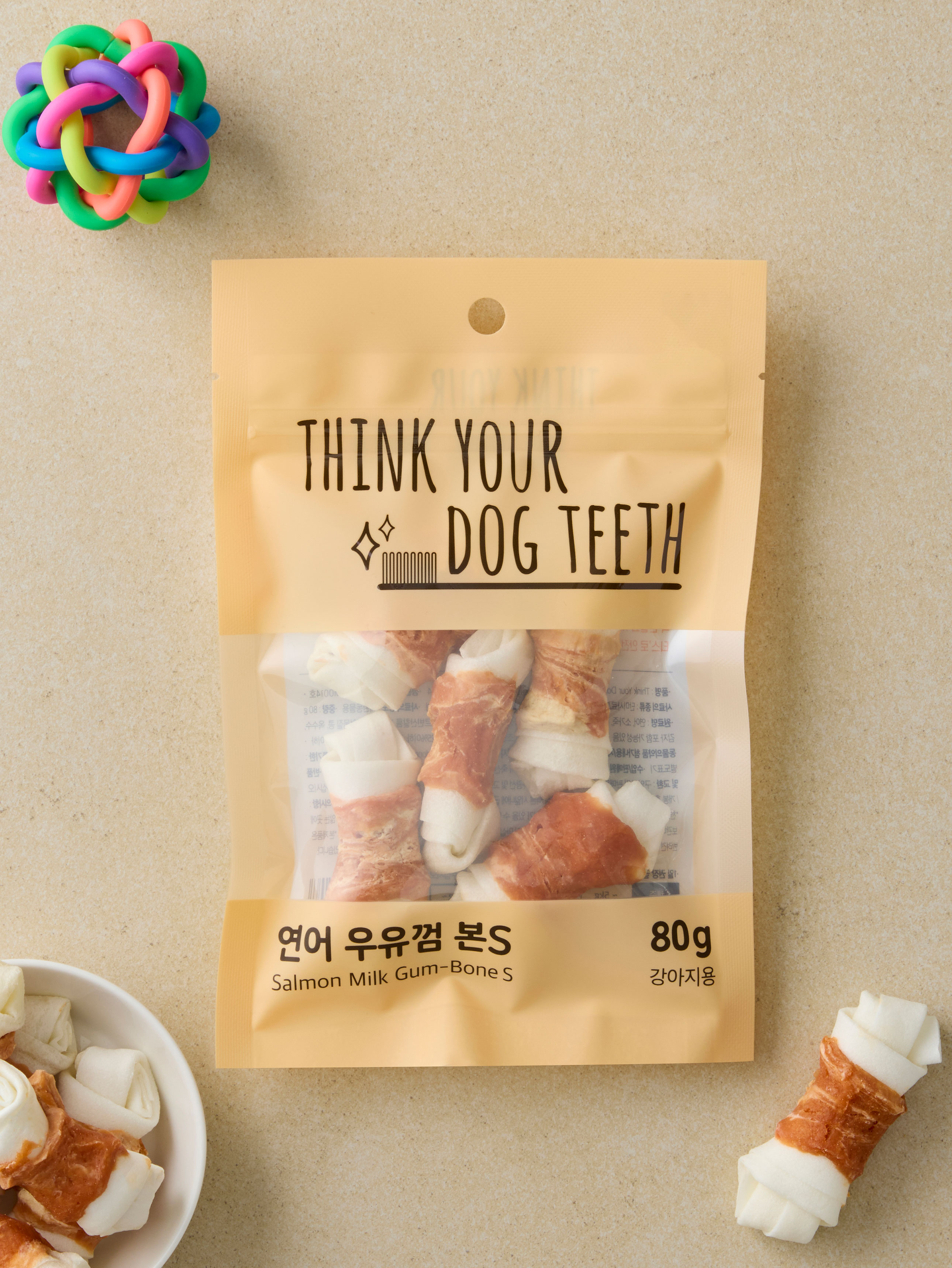 [Пет] Молочная кость Think Your Dog Teeth S 80 г Лосось