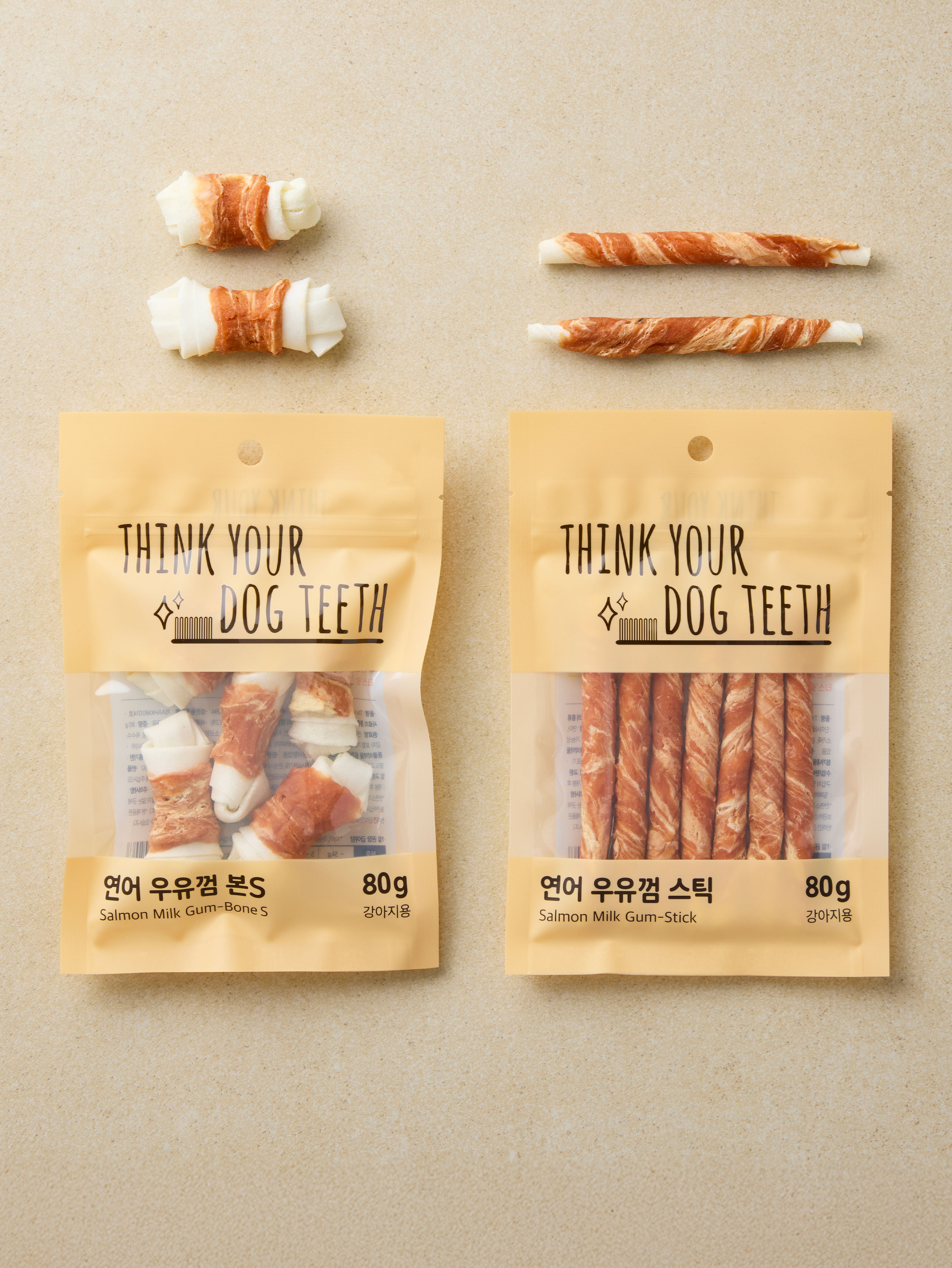[Пет] Молочная кость Think Your Dog Teeth S 80 г Лосось