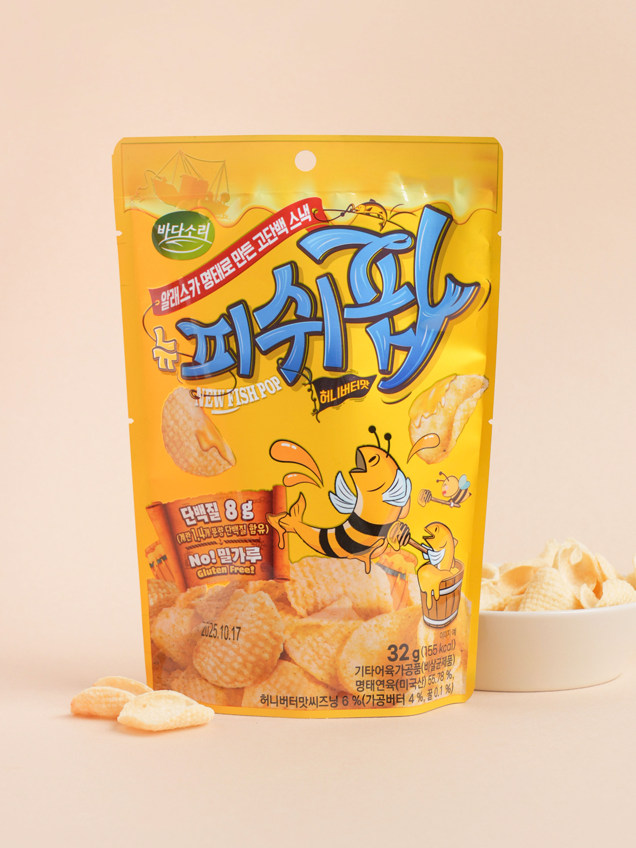 뉴 피쉬팝 32 g 허니버터 맛