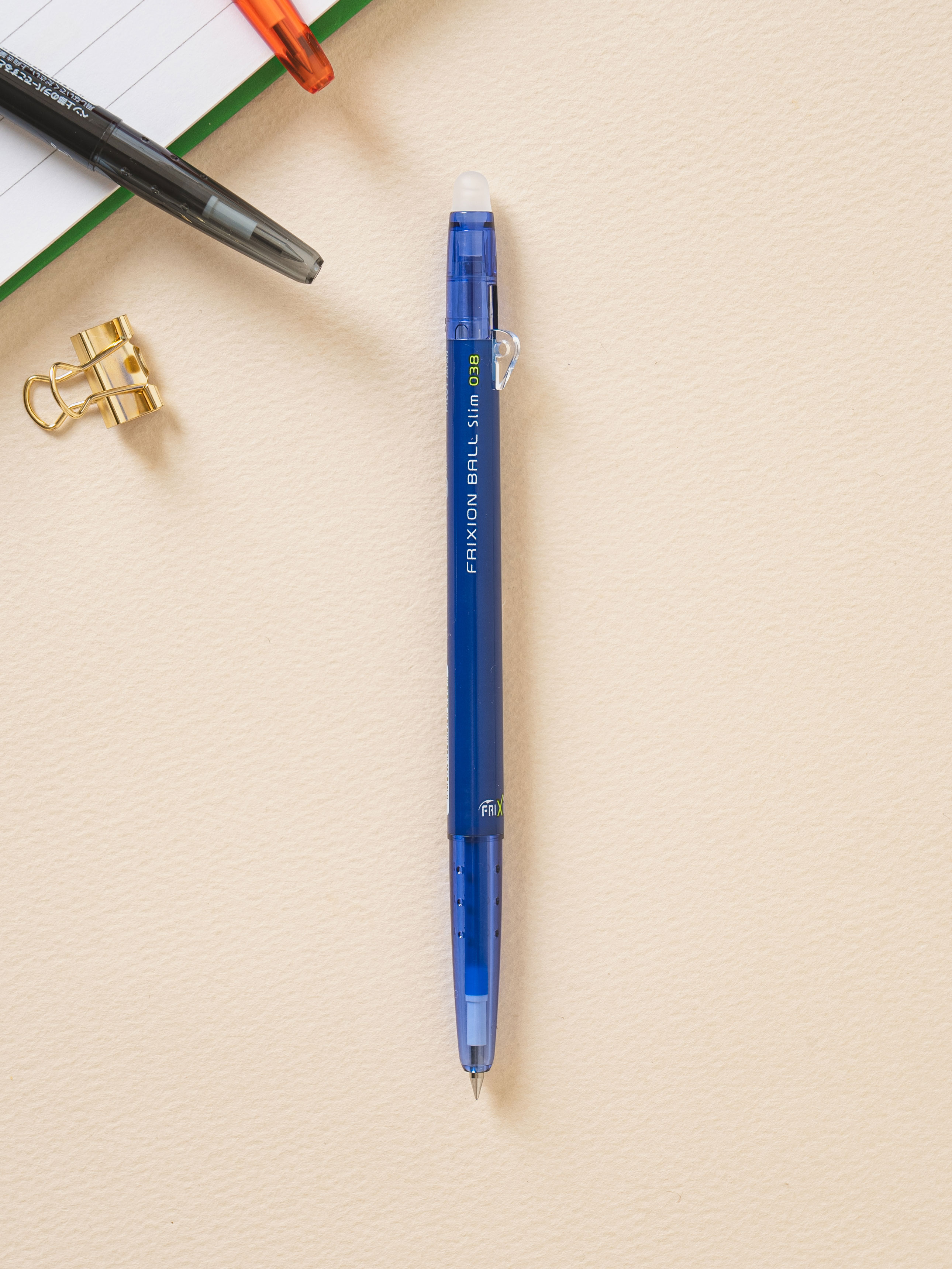 파이롯트 지워지는 볼펜 프릭션 볼 노크 0.38 mm 블루
