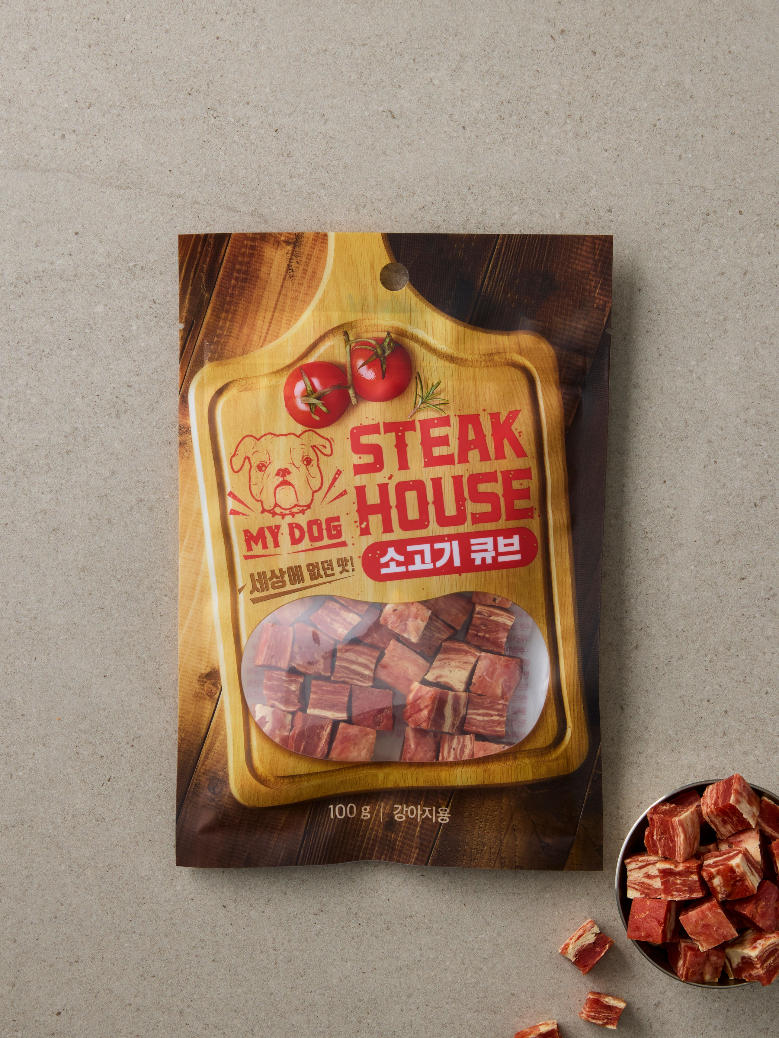 [Для питомцев] My Dog Steak House кубики говядина 100 г