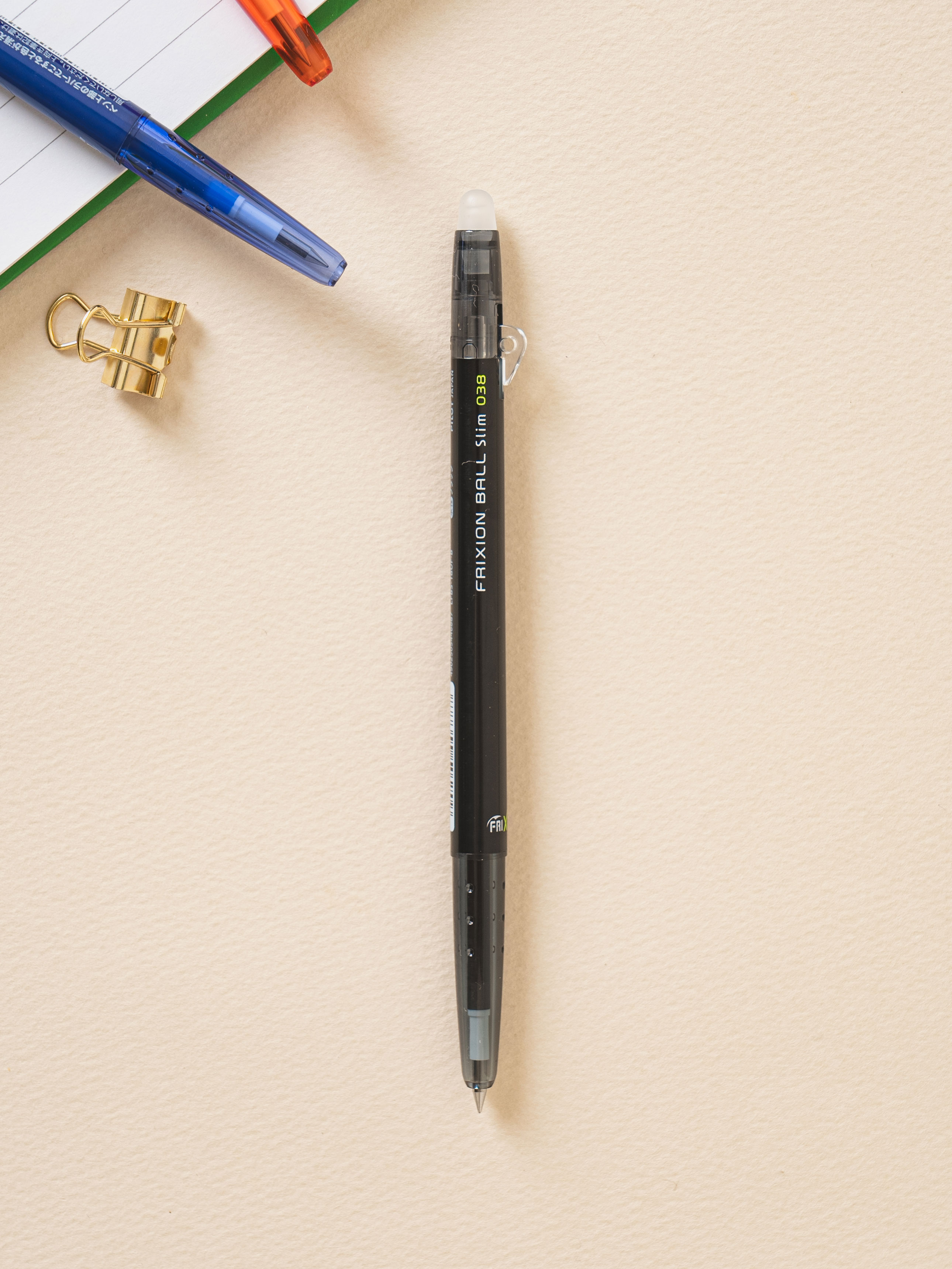 파이롯트 지워지는 볼펜 프릭션 볼 노크 0.38 mm 블랙