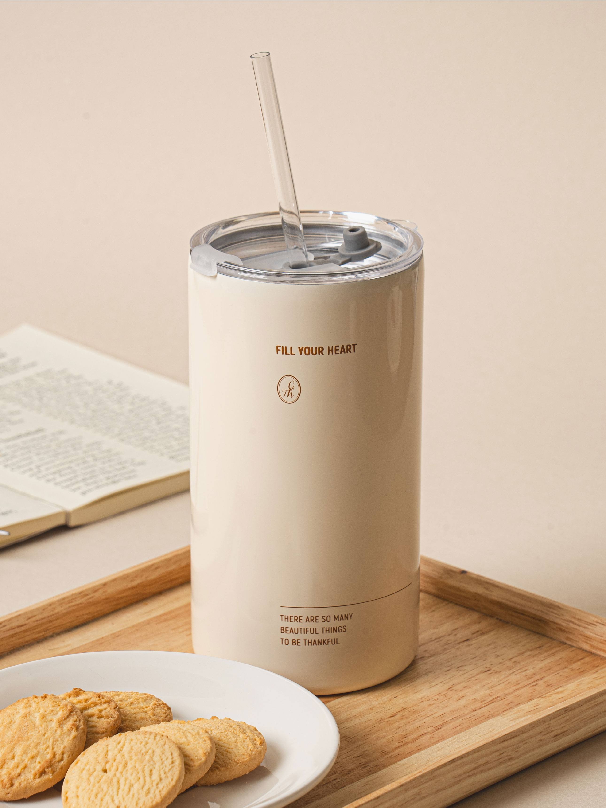 와이드 빨대 텀블러 500 ml
