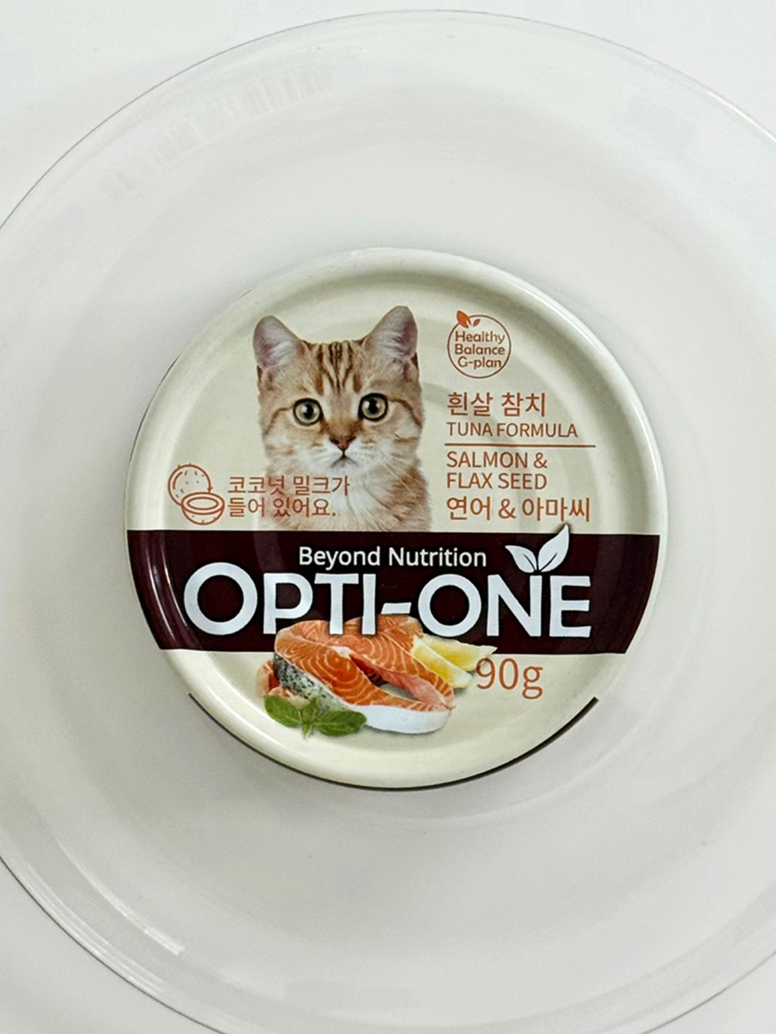 [펫] 사조 옵티원 캣 90 g 연어와 아마 씨