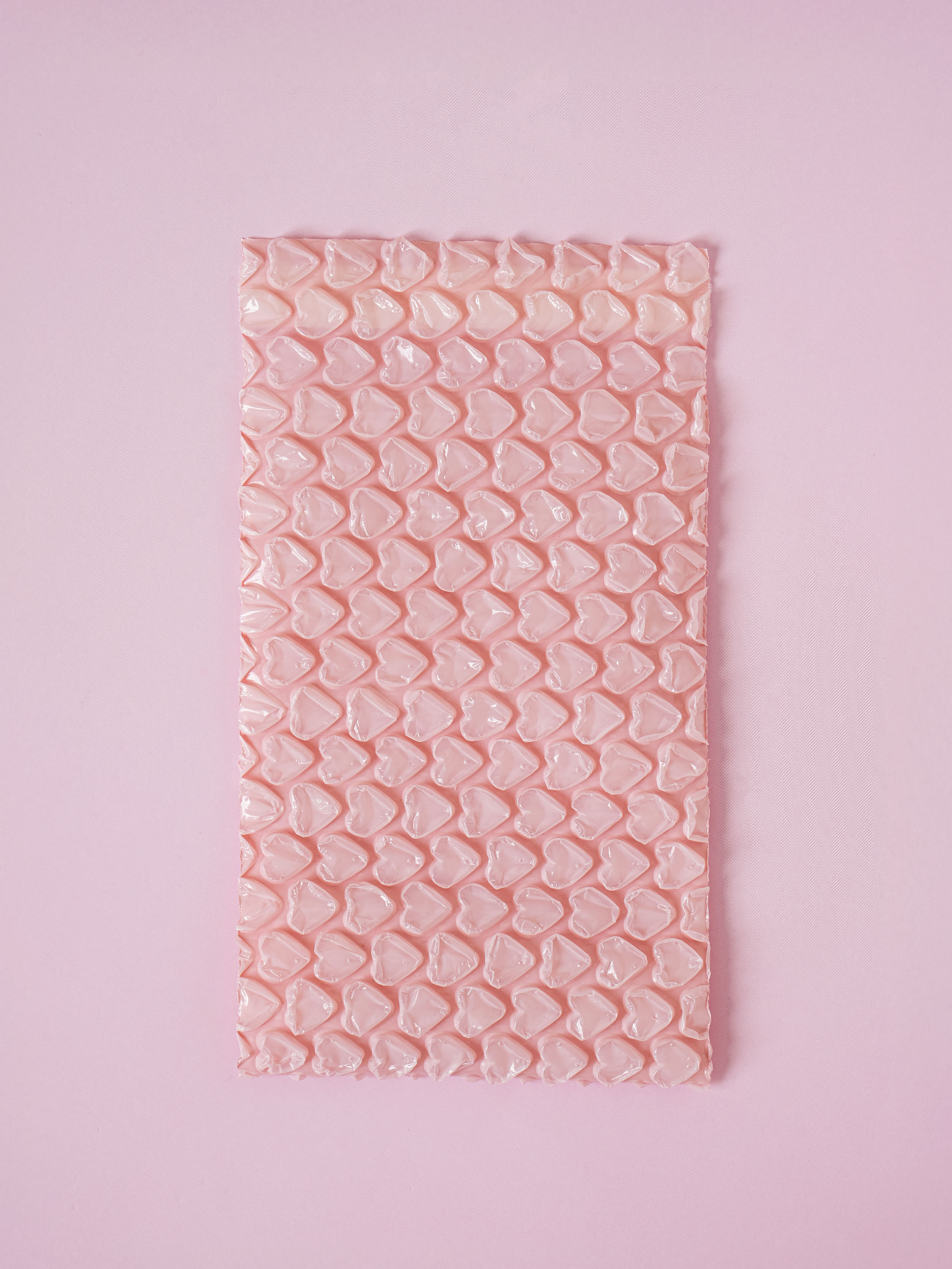 하트 에어캡 봉투 10 X 15 cm 12매입 연핑크