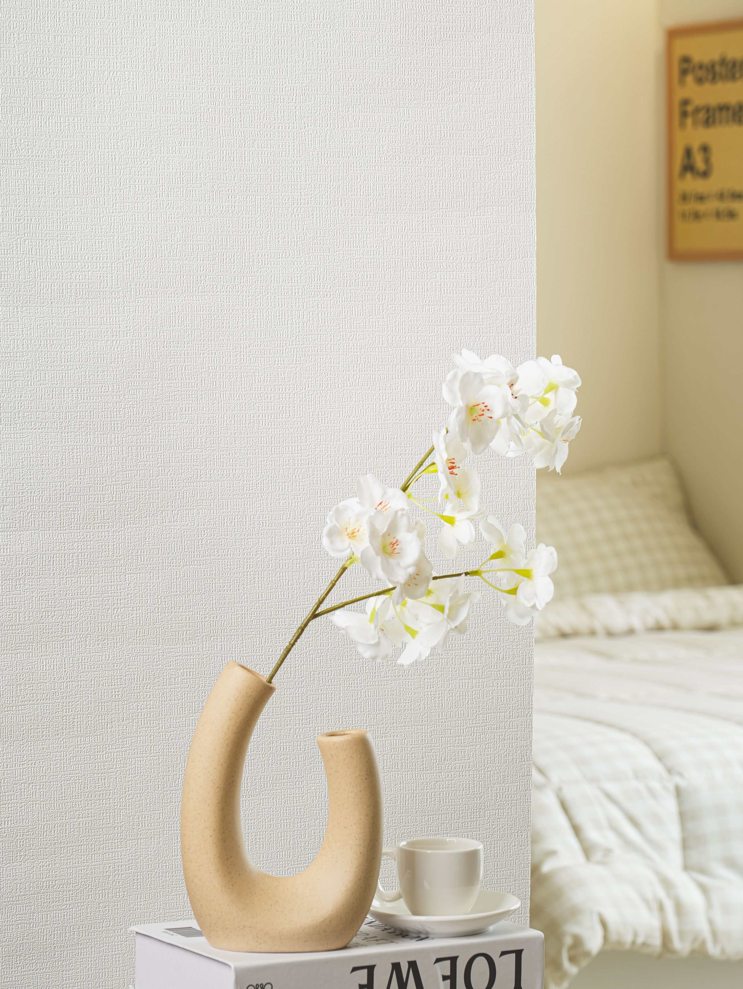 실크 폼 벽지 50 X 250 cm 화이트