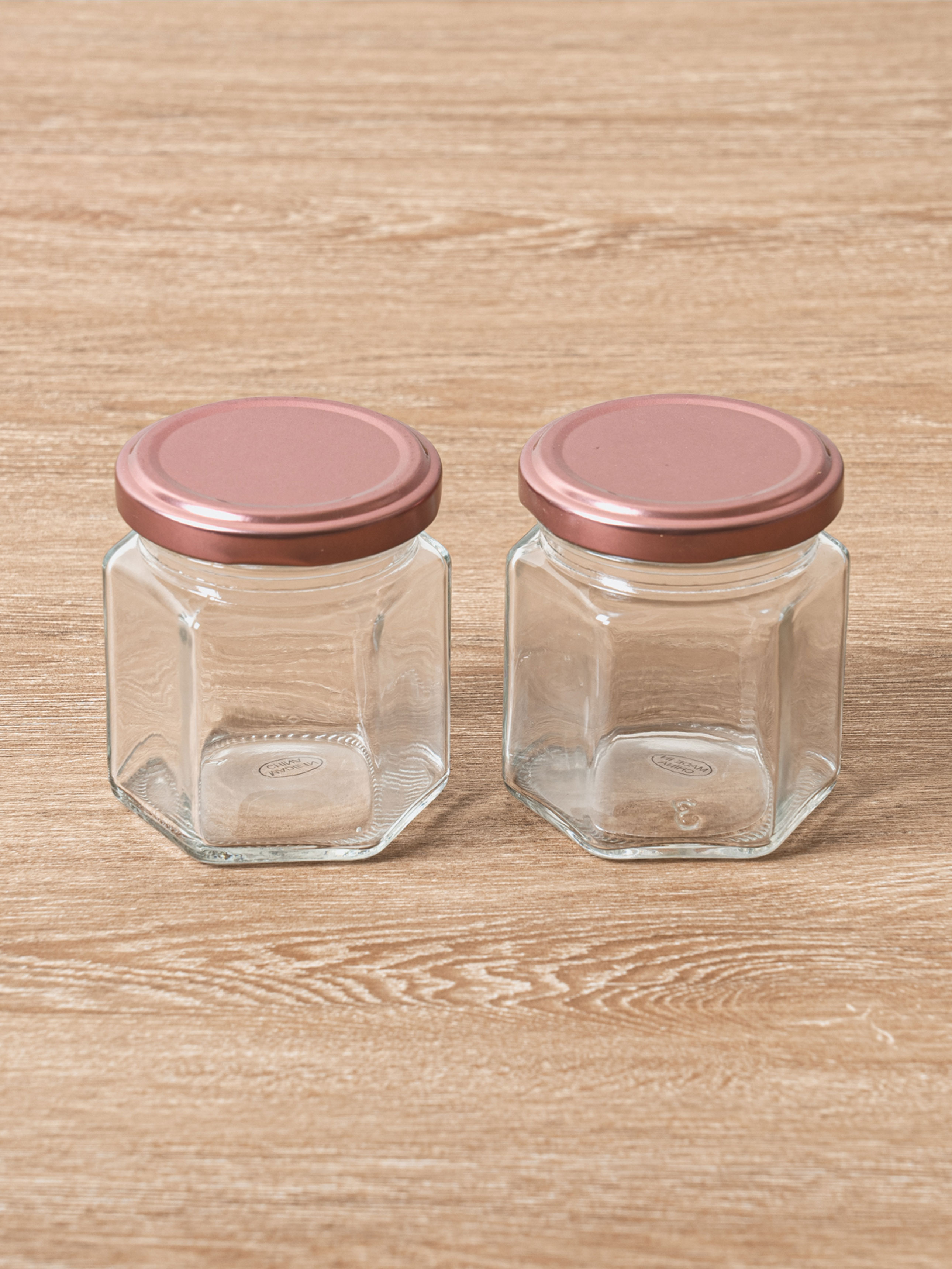 스틸 캡 육각 유리병 100 ml 2개입
