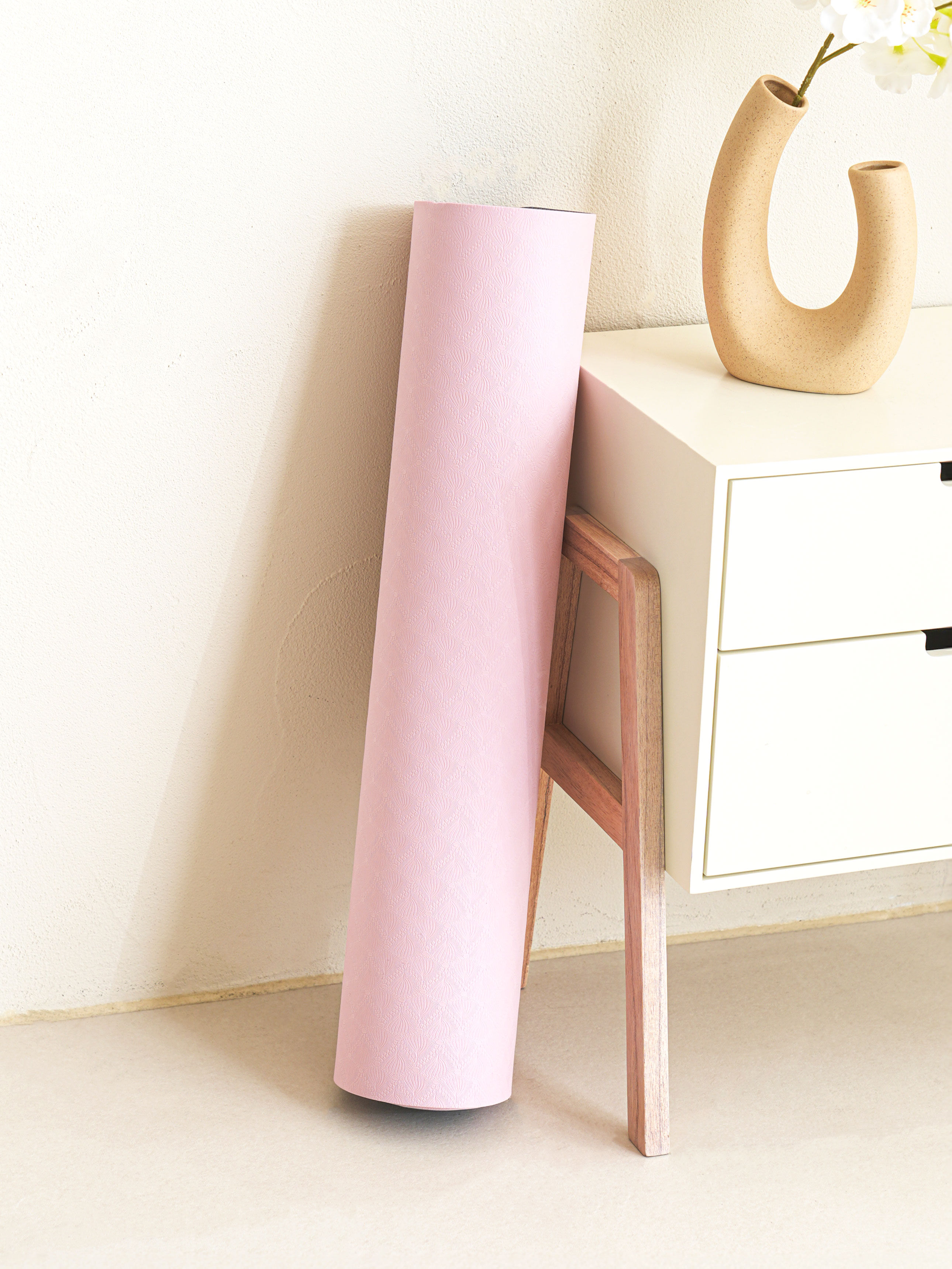 TPE 투톤 요가 매트 173 X 61 X 0.4 cm 핑크